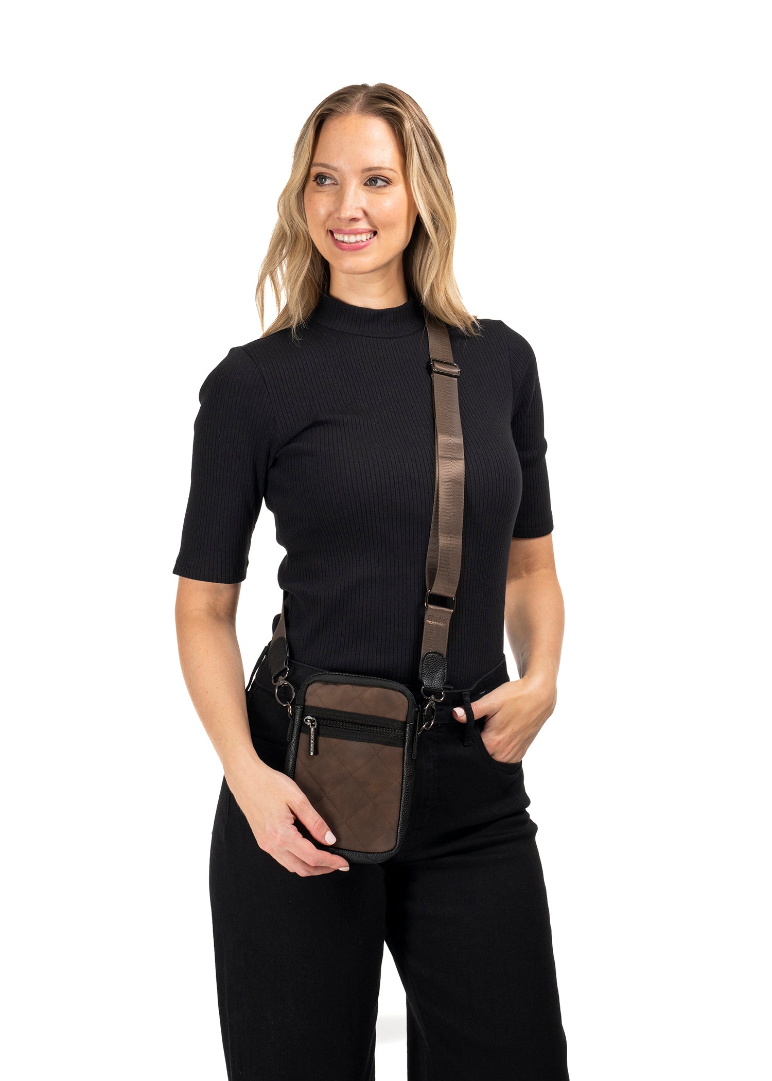 Casey Espresso Cellphone Bag