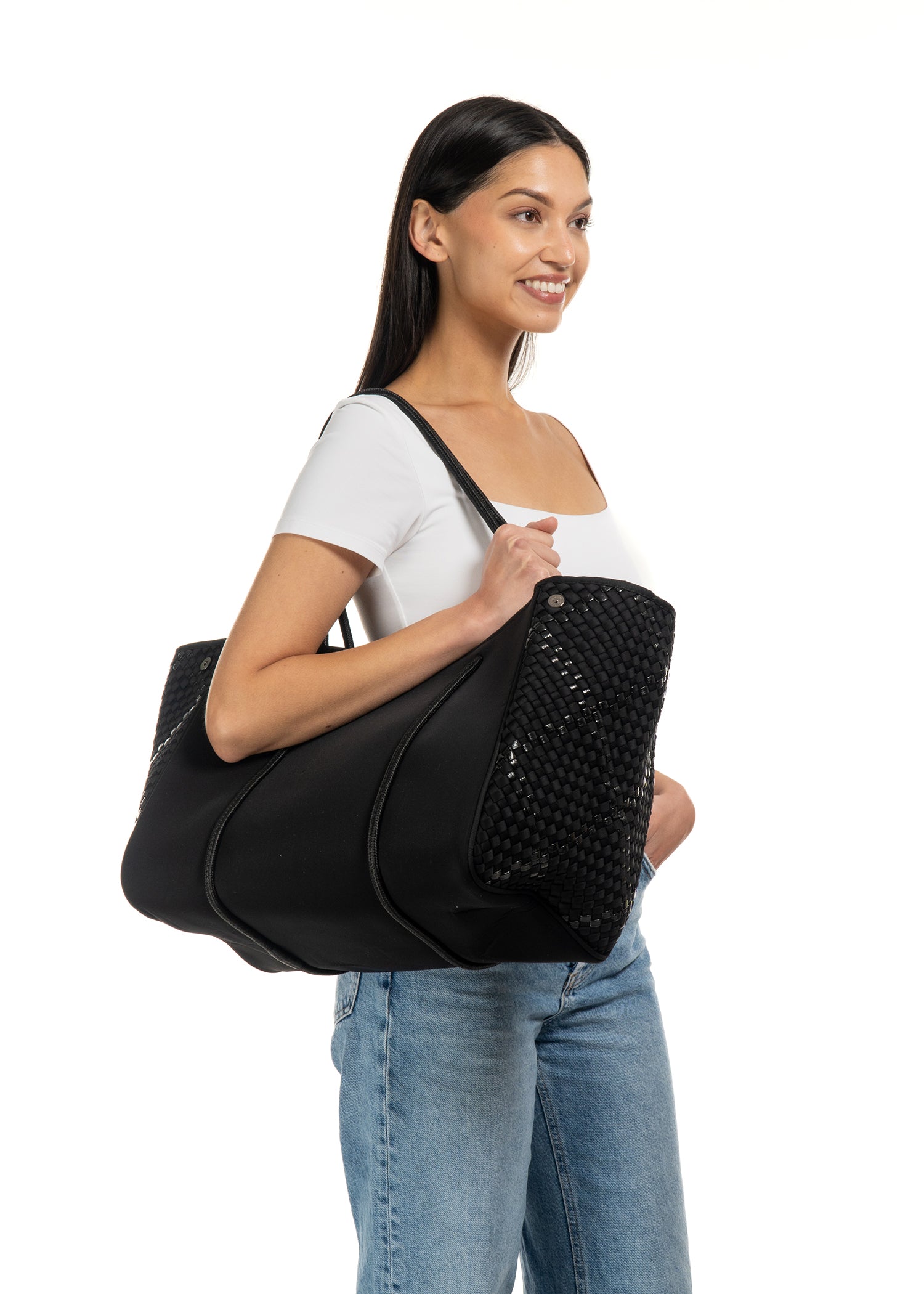 Greyson Noir Woven Neoprene Tote - FINAL SALE