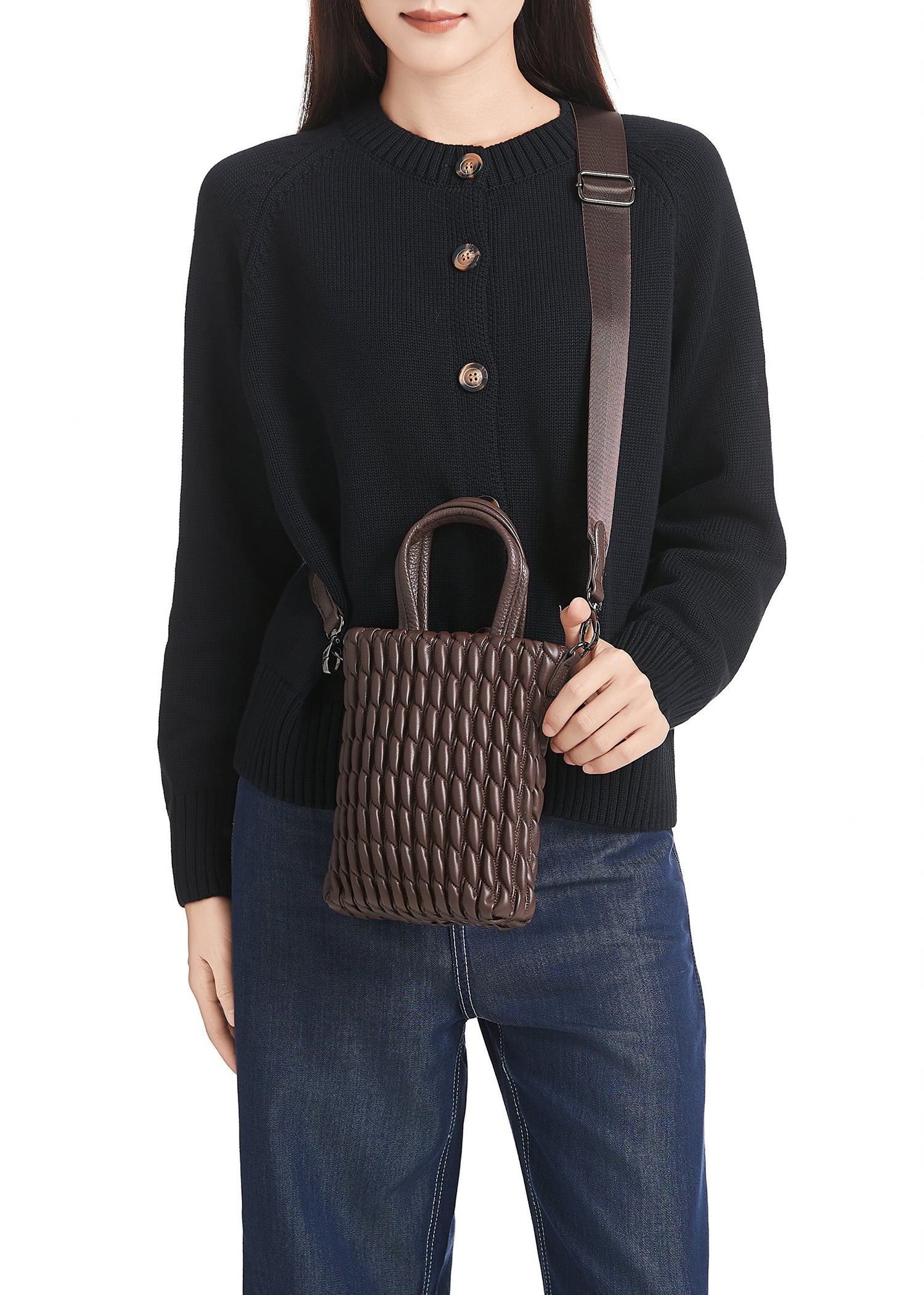 Mila Chocolate Phone Crossbody Bag