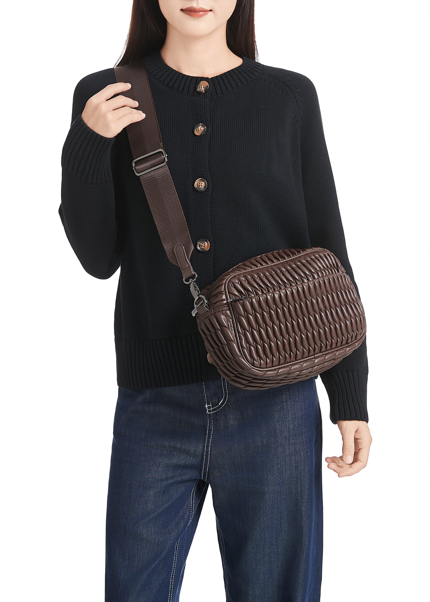 Noa Chocolate Cargo Camera Crossbody