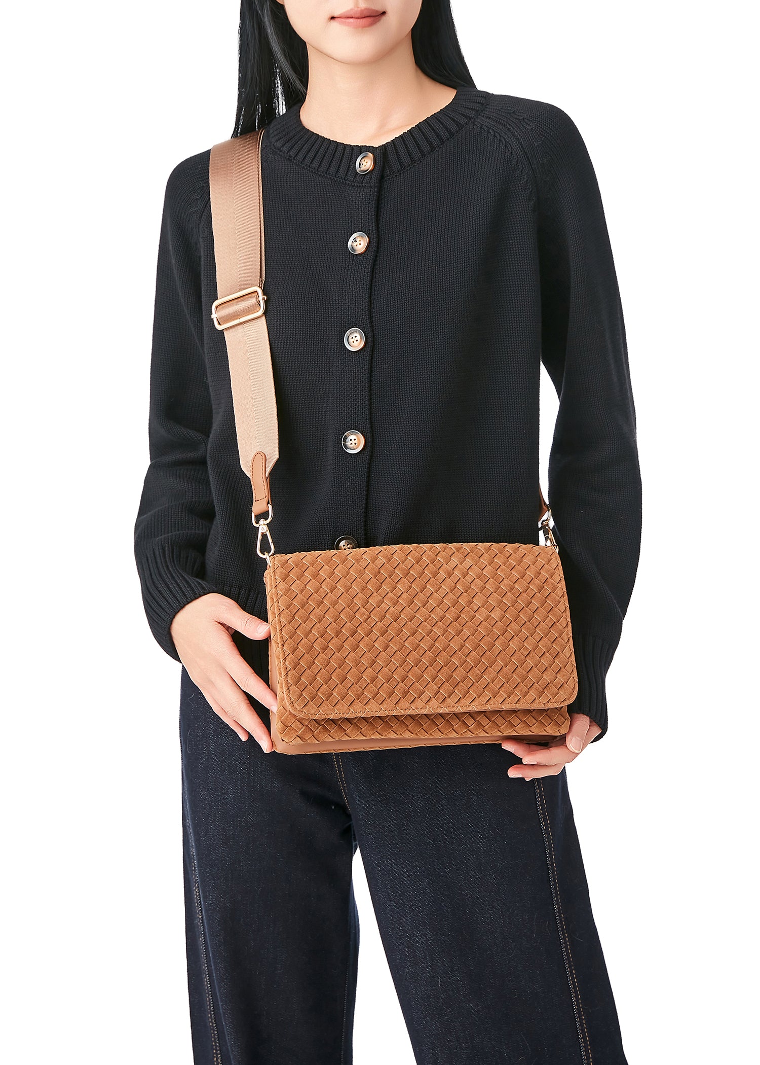 Lexi Woven Saddle Crossbody