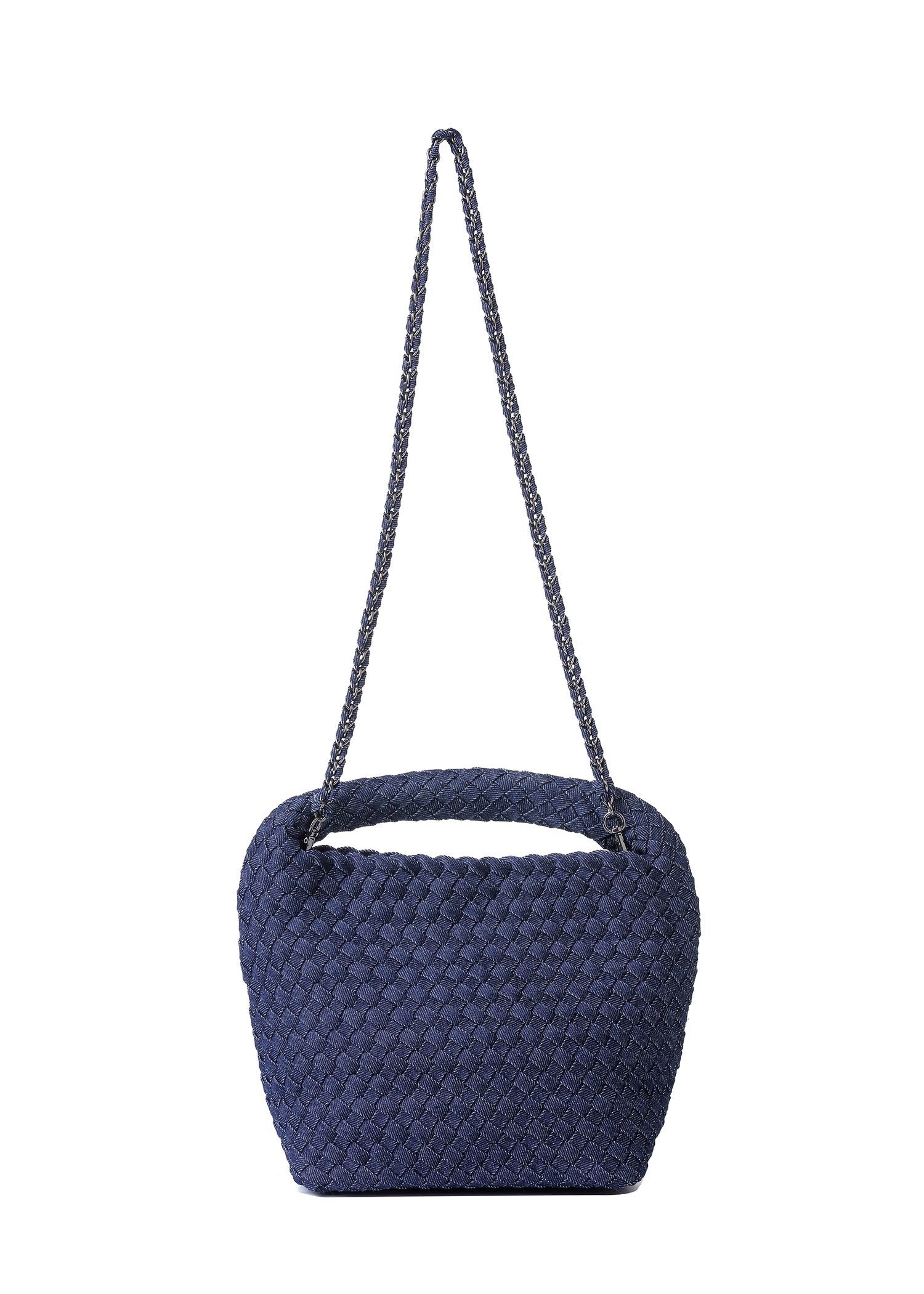 Shelly Indigo Woven Bucket Bag