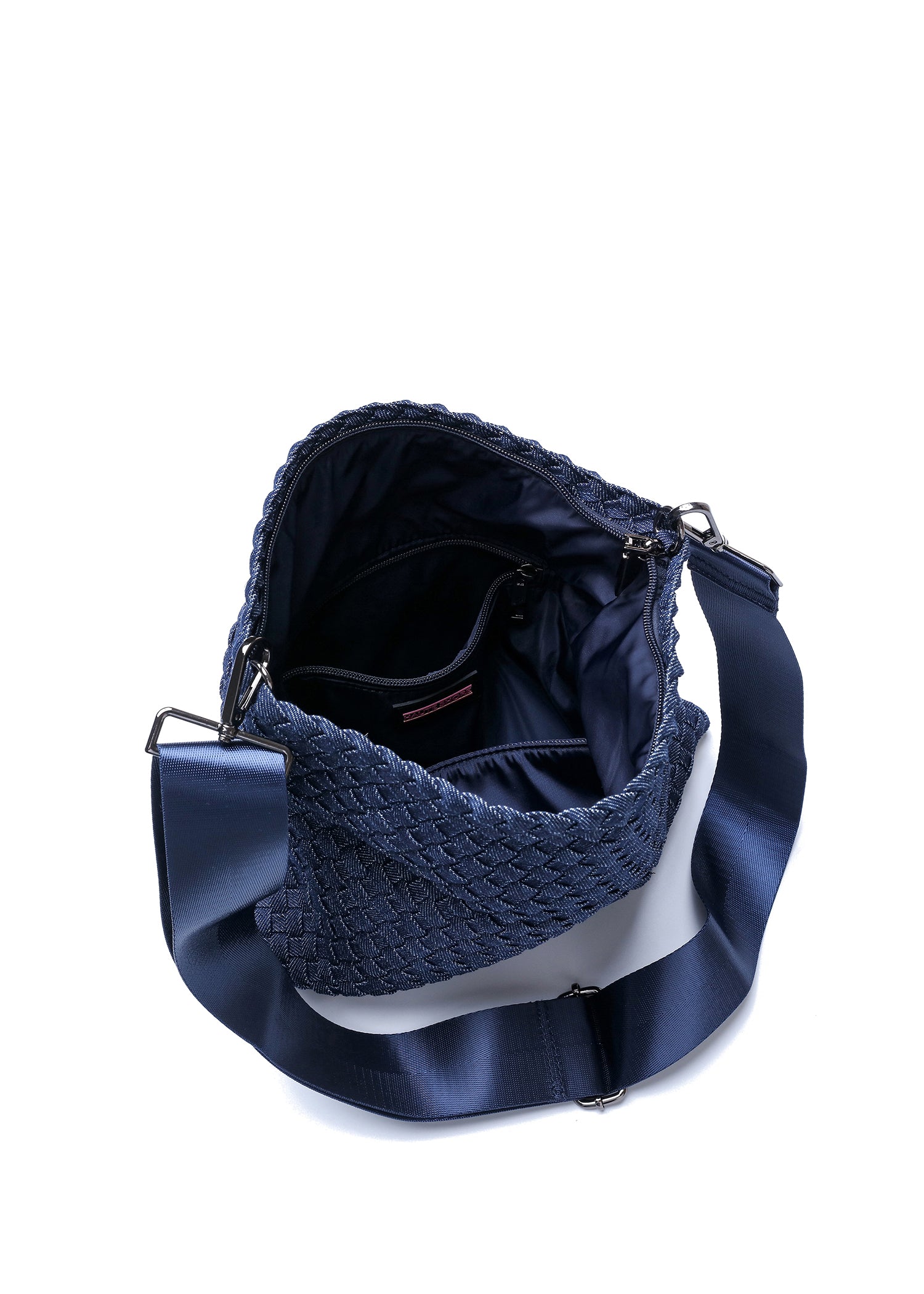 Shelly Indigo Woven Bucket Bag