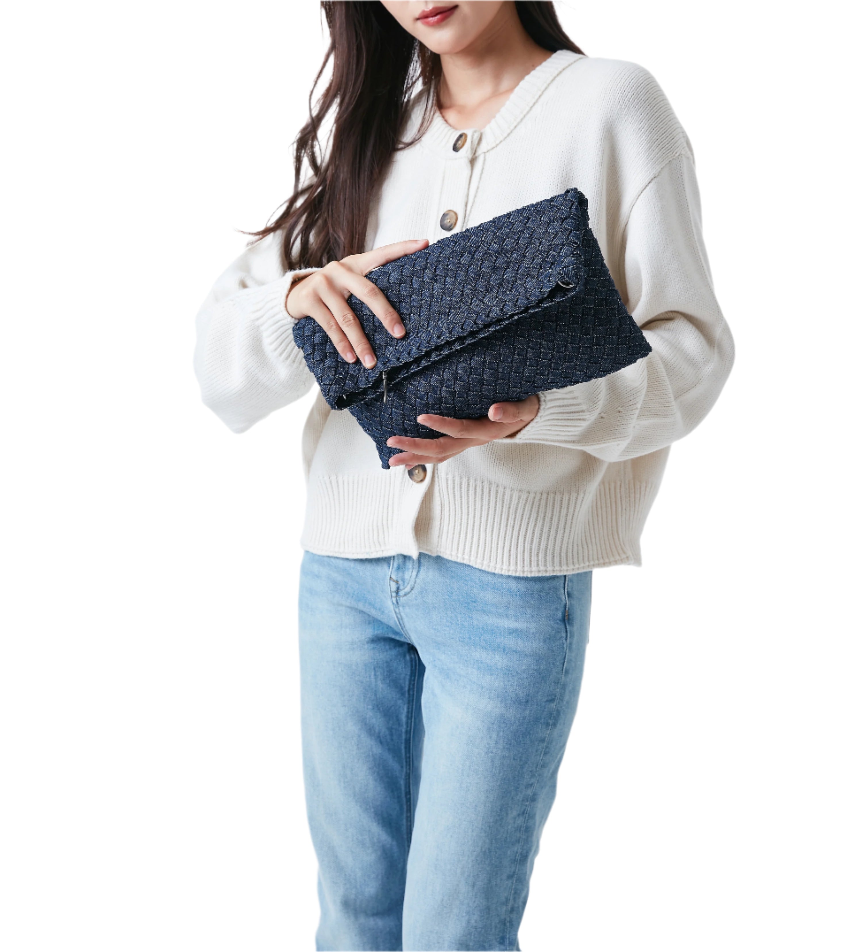 Val Indigo Convertible Woven Crossbody