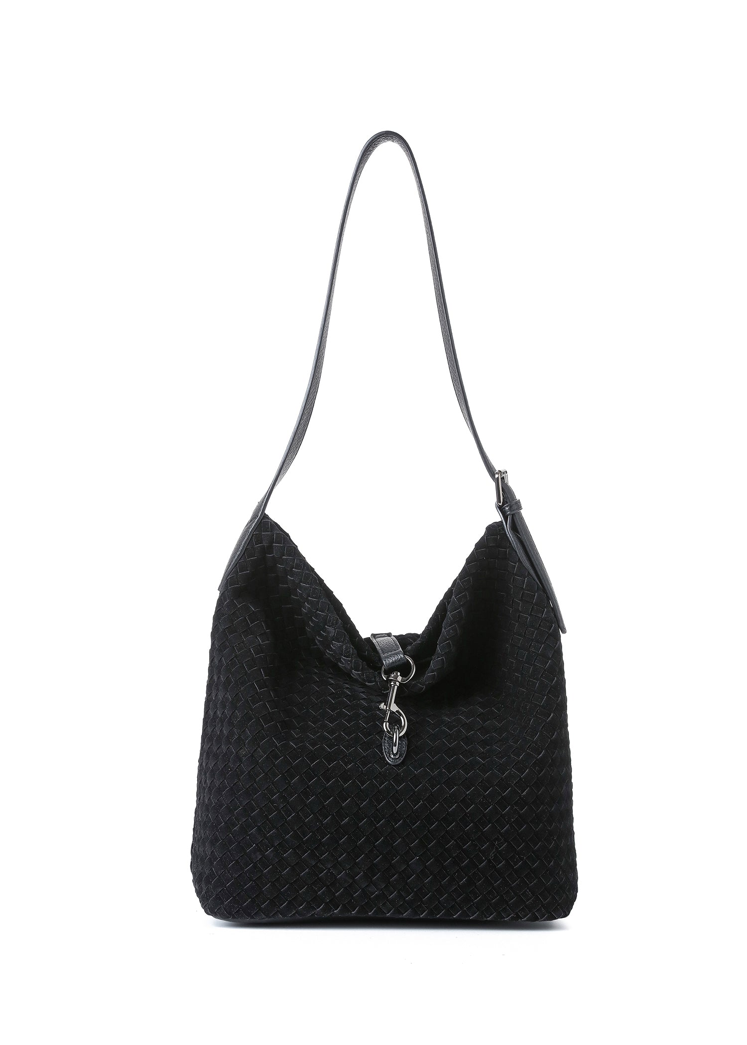 Sandy Woven Black Shoulder Bag