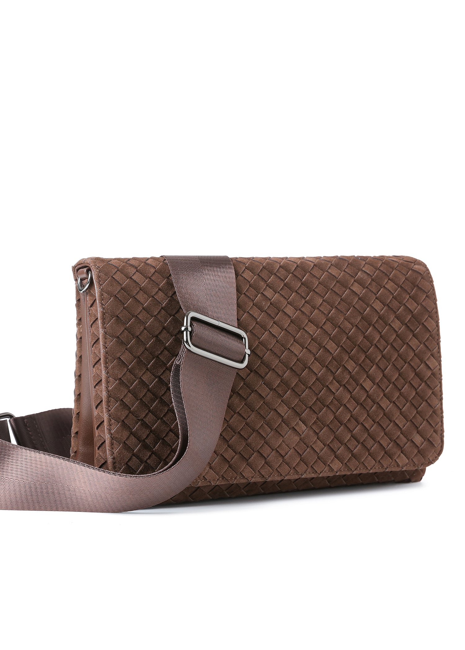 Lexi Woven Chocolate Crossbody