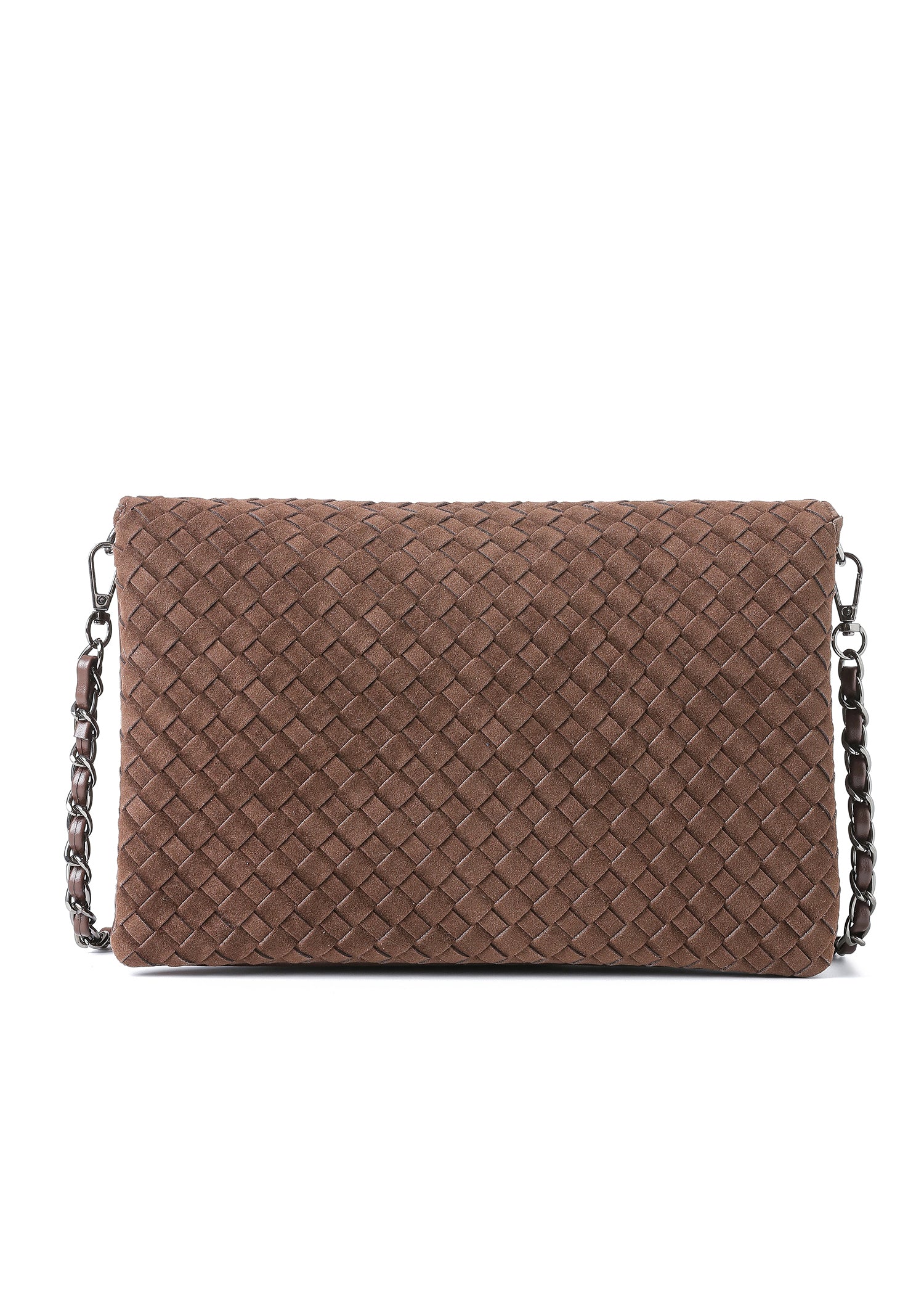 Lexi Woven Chocolate Crossbody