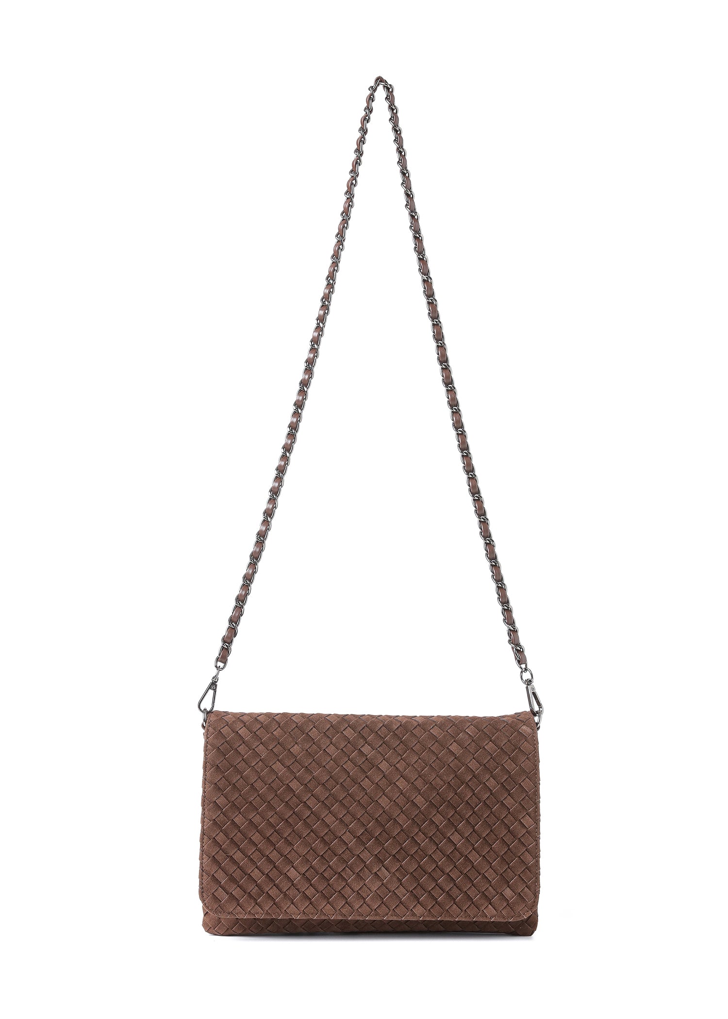 Lexi Woven Chocolate Crossbody
