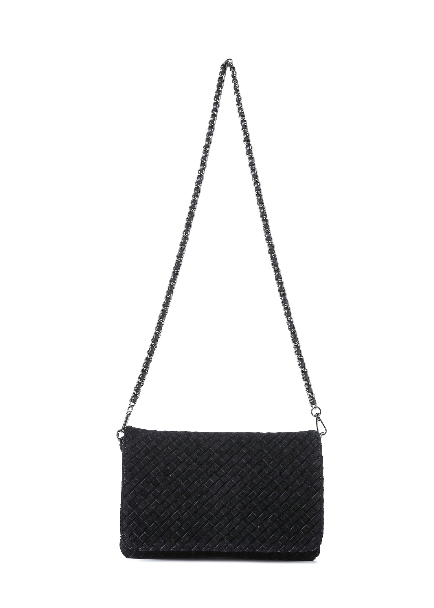 Lexi Woven Black Crossbody