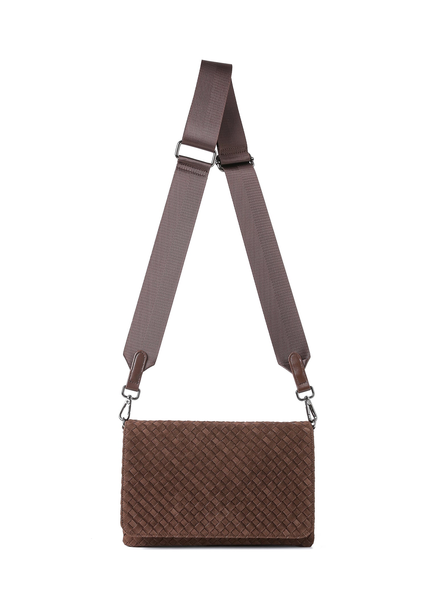 Lexi Woven Chocolate Crossbody