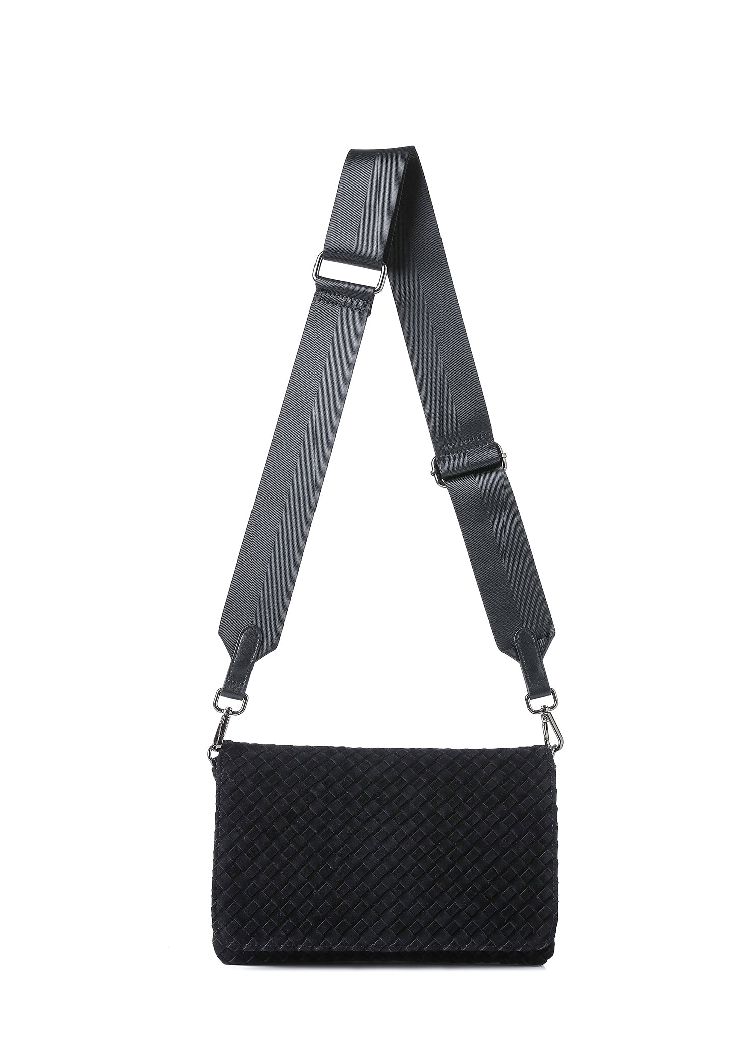 Lexi Woven Black Crossbody