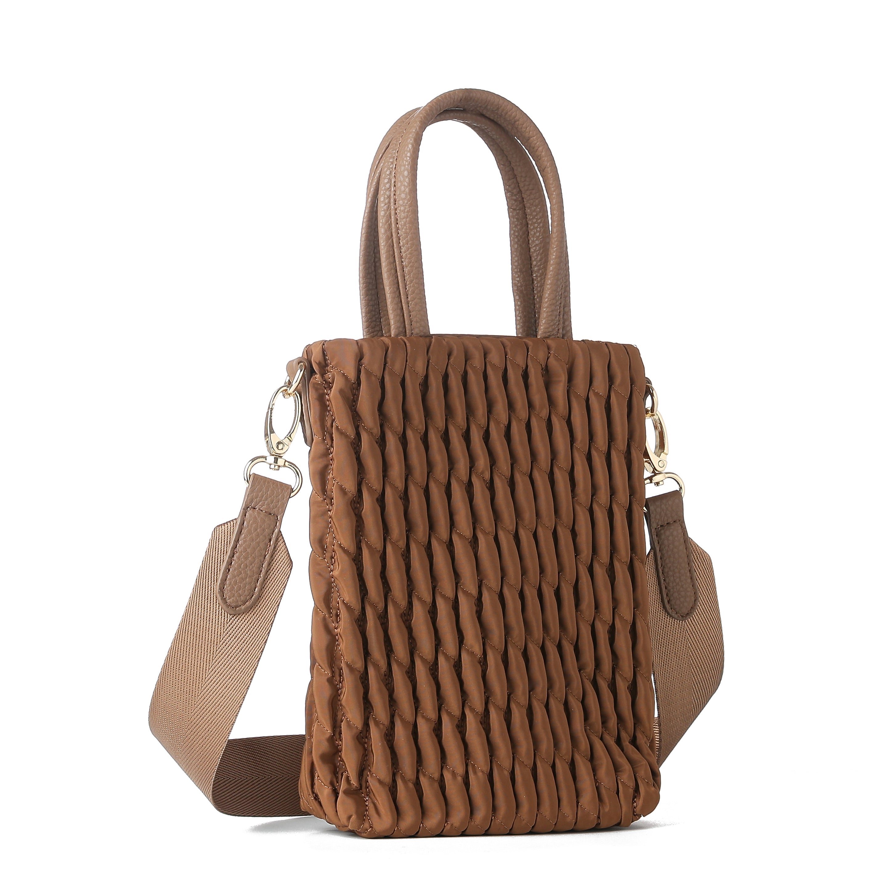 Mila Walnut Phone Crossbody Bag