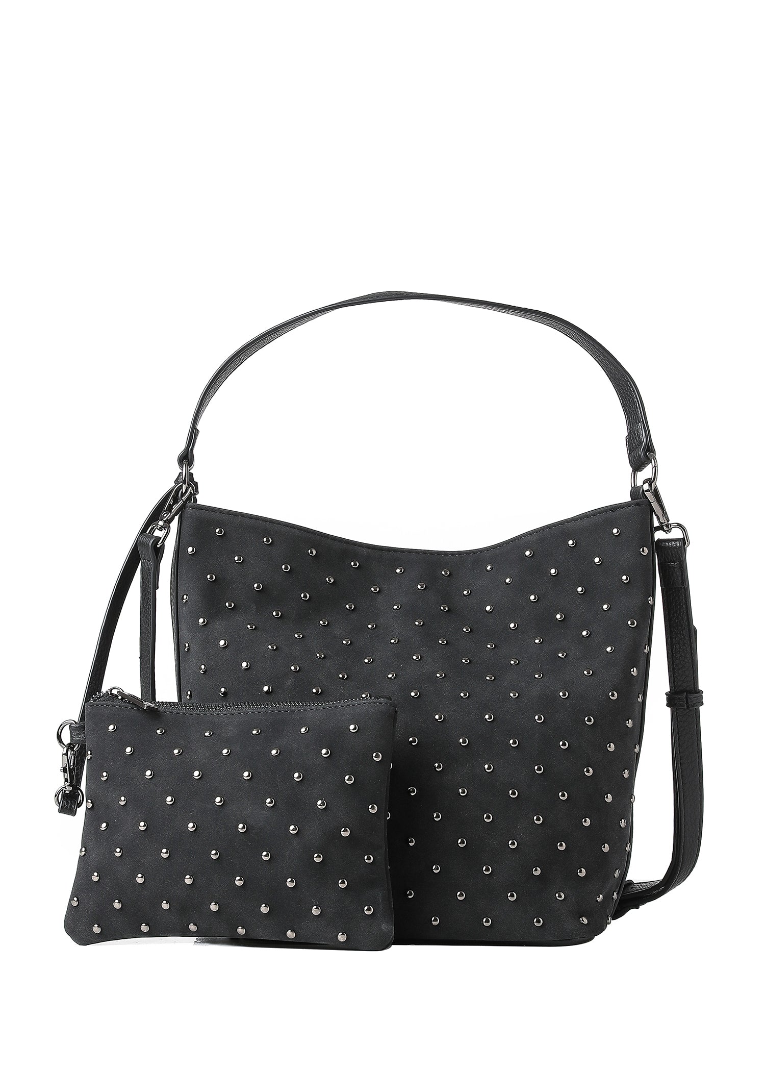 Celine Black Suede Shoulder Bag