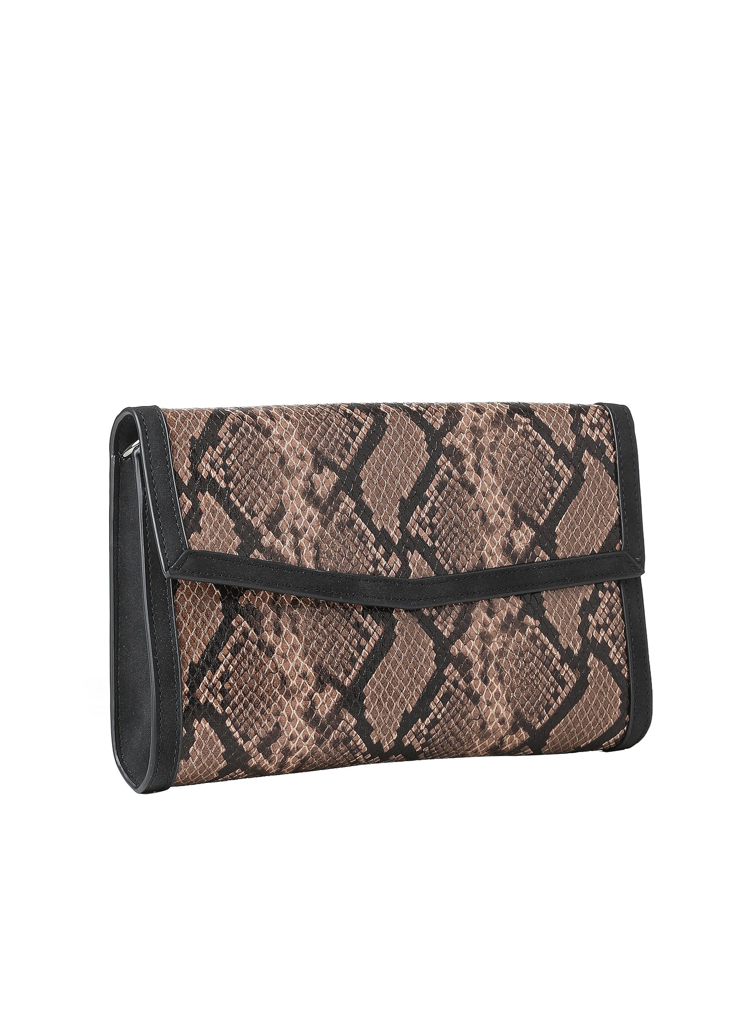 Beth Coffee Snake Clutch - FINAL SALE