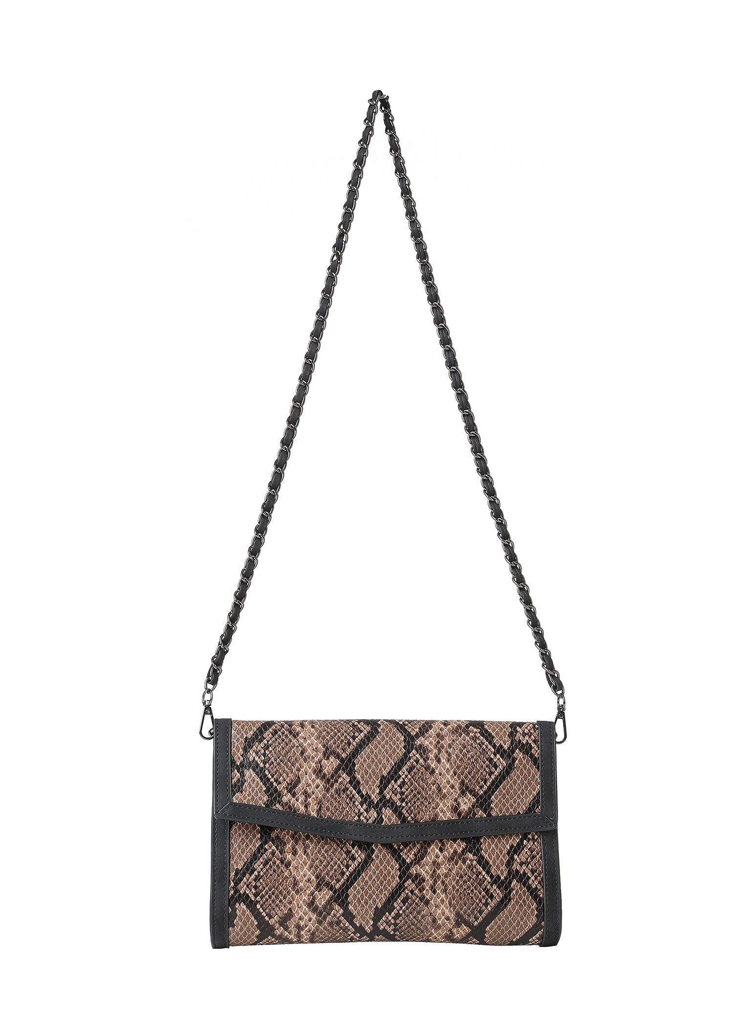 Beth Coffee Snake Clutch - FINAL SALE