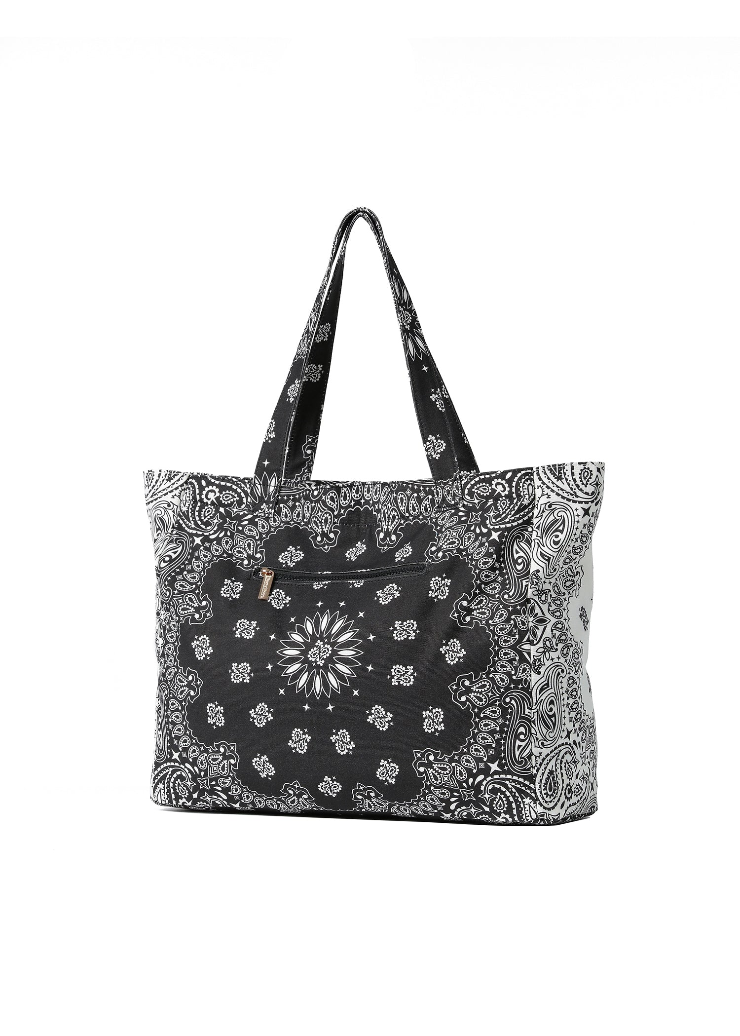 Bailey Black/White Bandana Tote