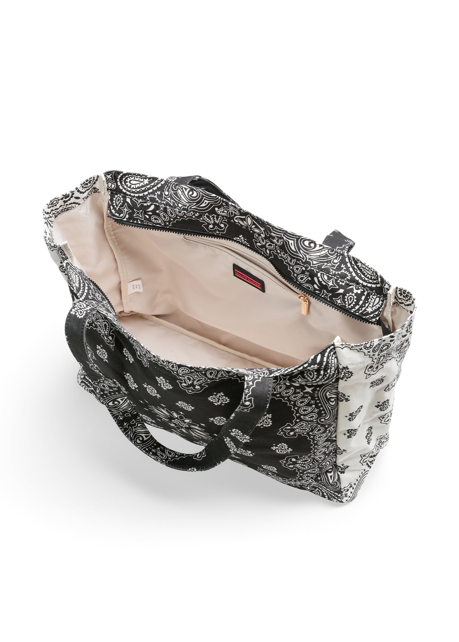 Bailey Black/White Bandana Tote