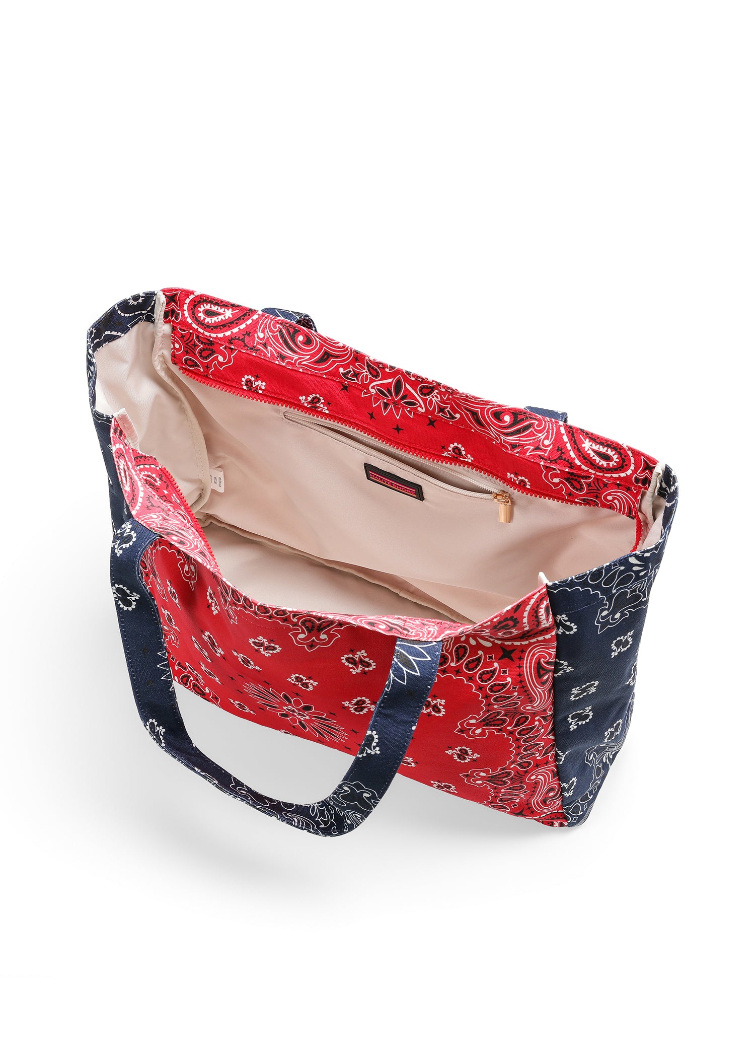 Bailey Red/Navy Bandana Tote