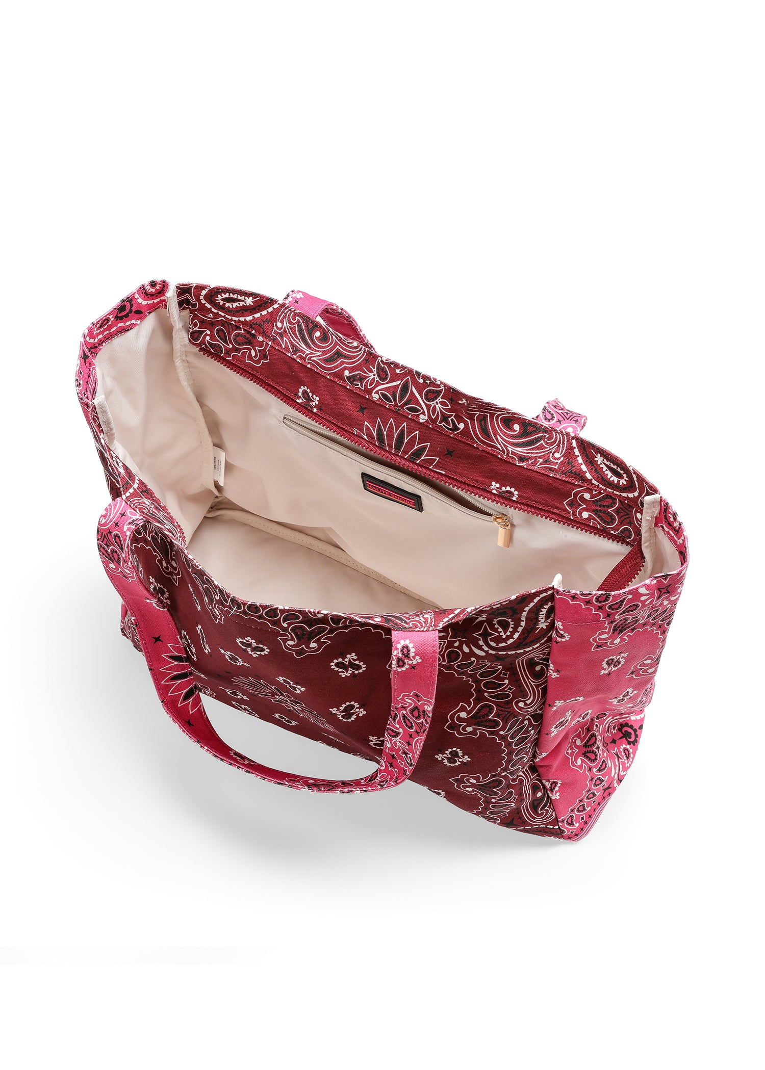 Bailey Burgundy/Pink Bandana Tote
