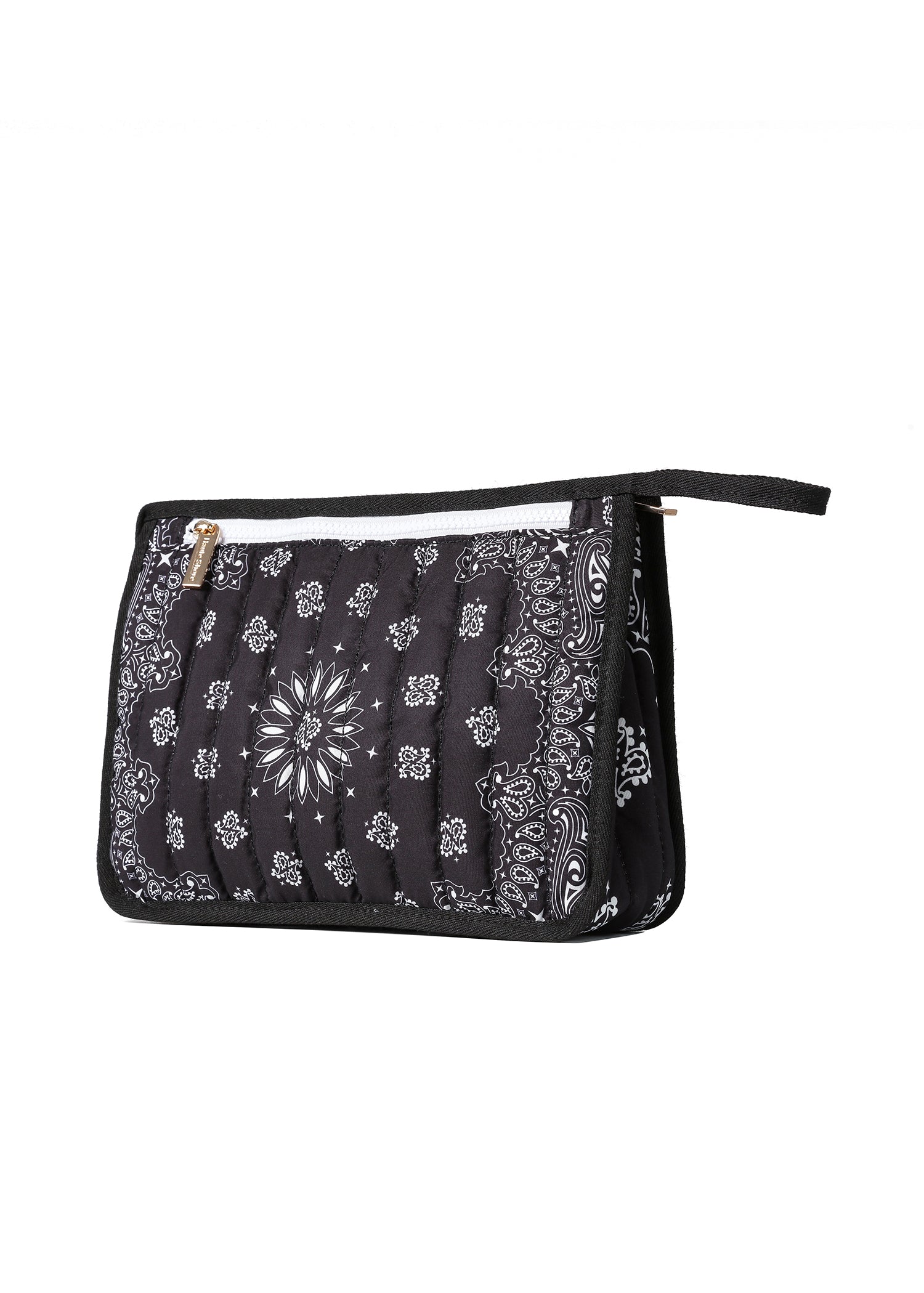 Beau Black Bandana Pouch with Monogram