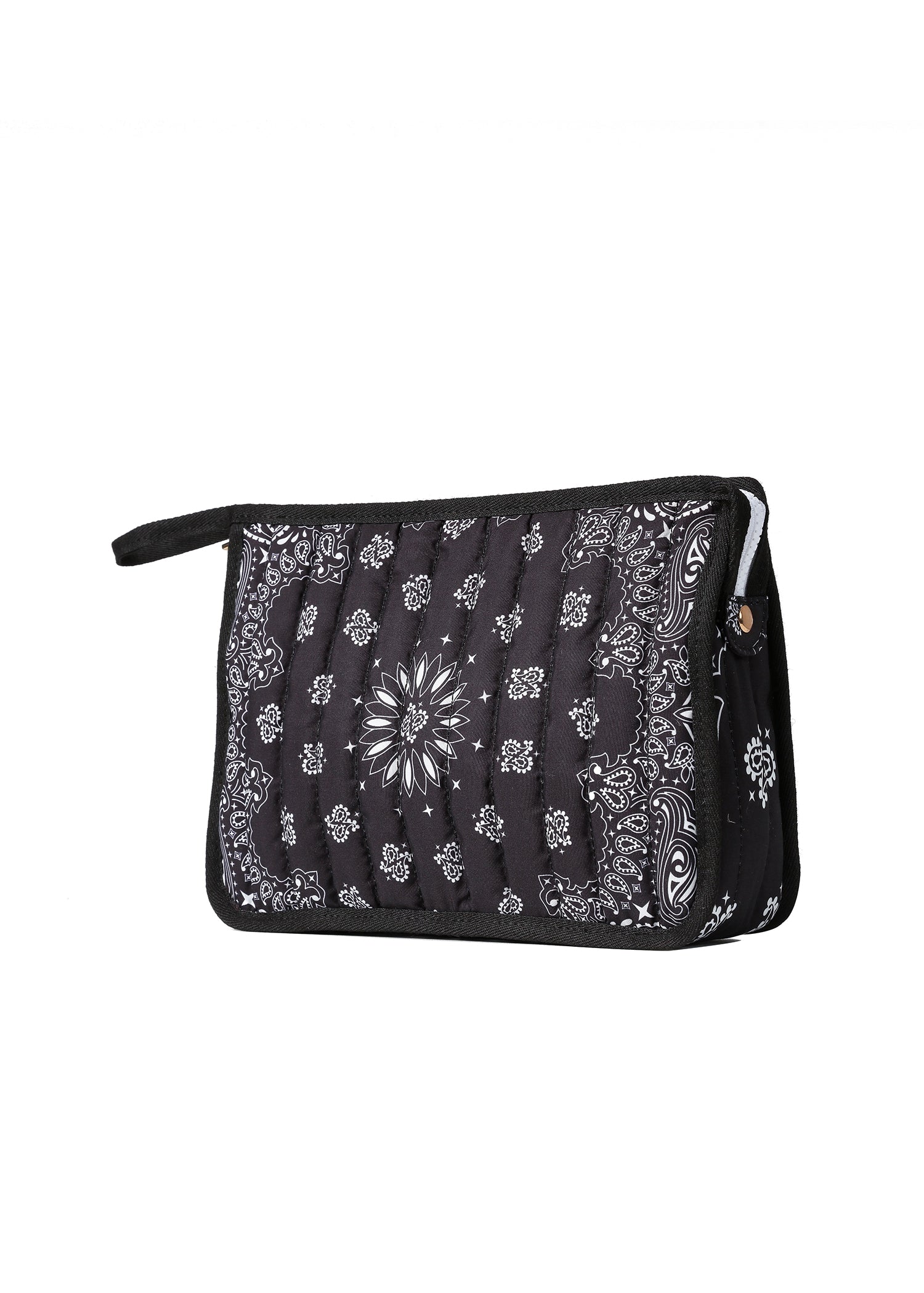 Beau Black Bandana Pouch with Monogram