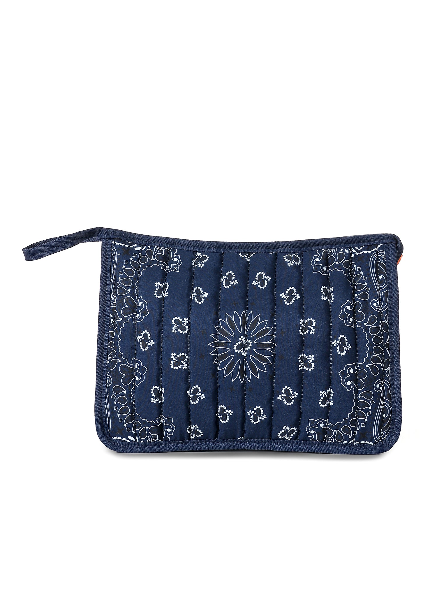 Beau Navy/Orange Bandana Pouch