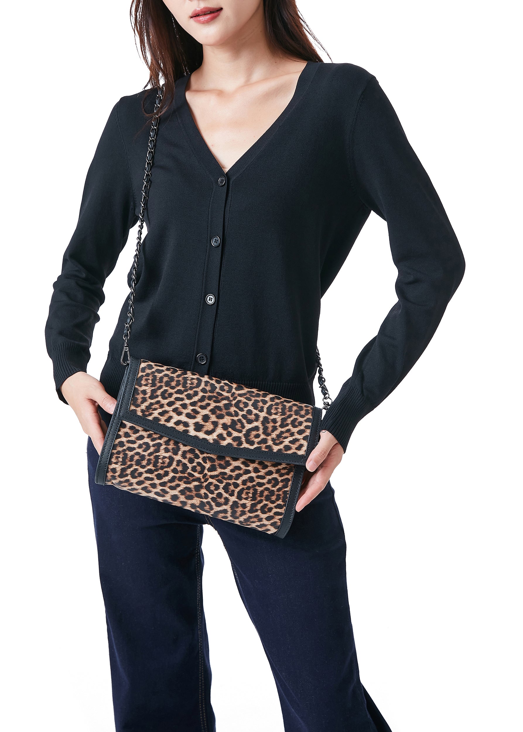 Beth Cheetah Clutch