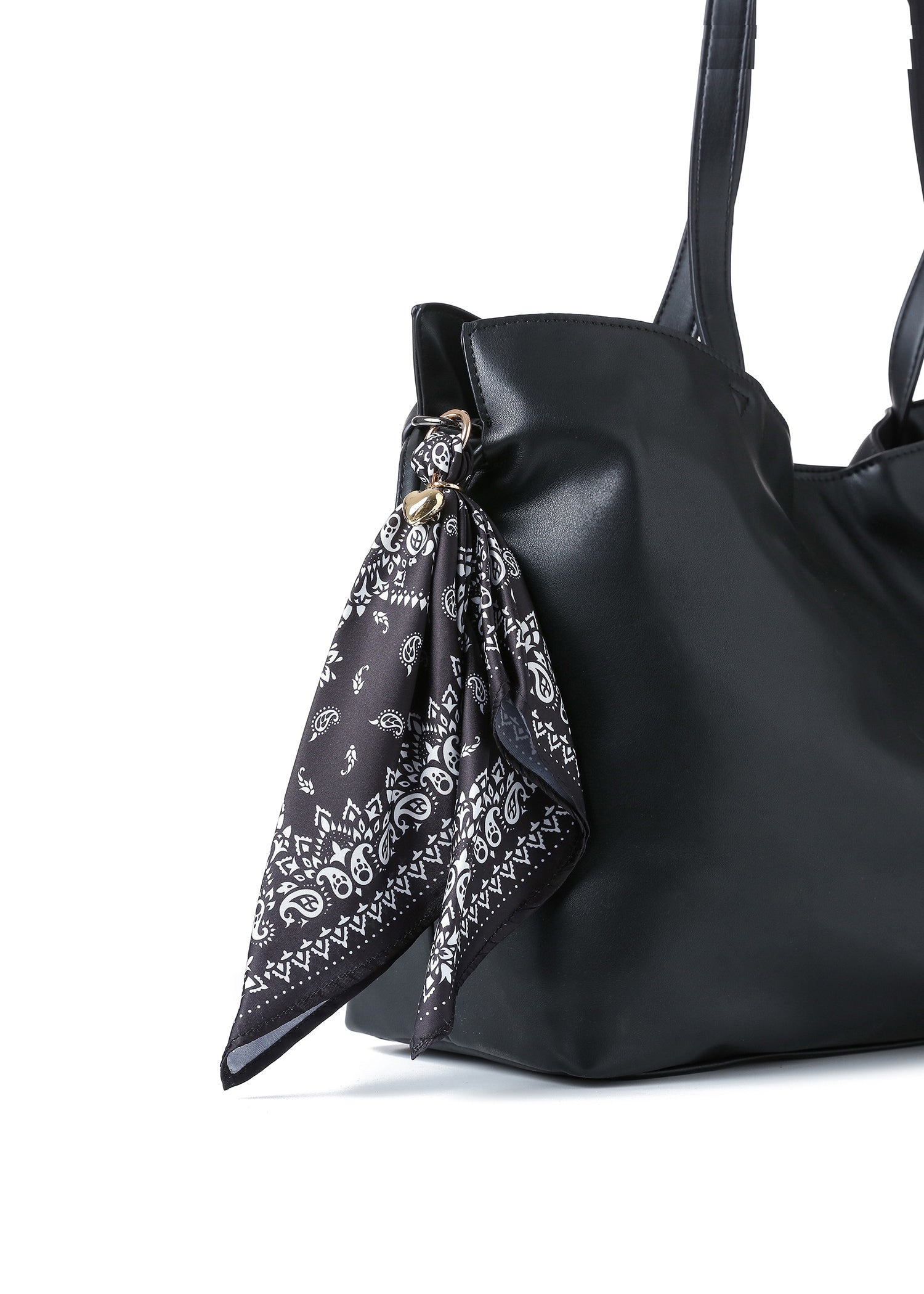 Romy Bandana Bag Charm Black