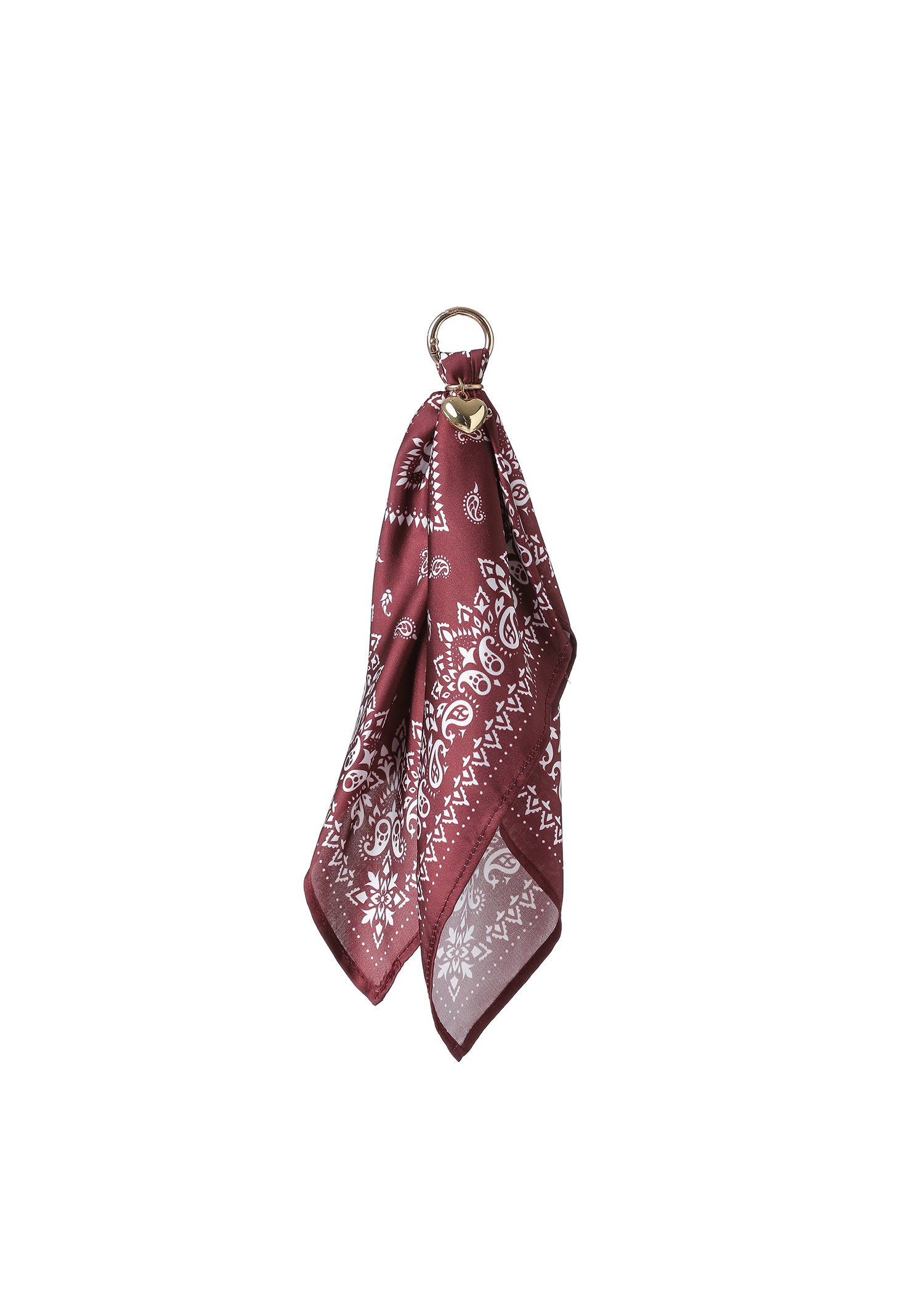 Romy Bandana Bag Charm Burgundy