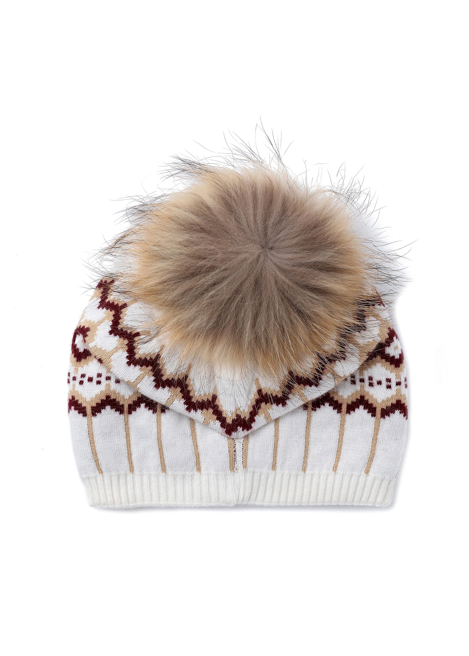 Fair Isle Beanie Cream