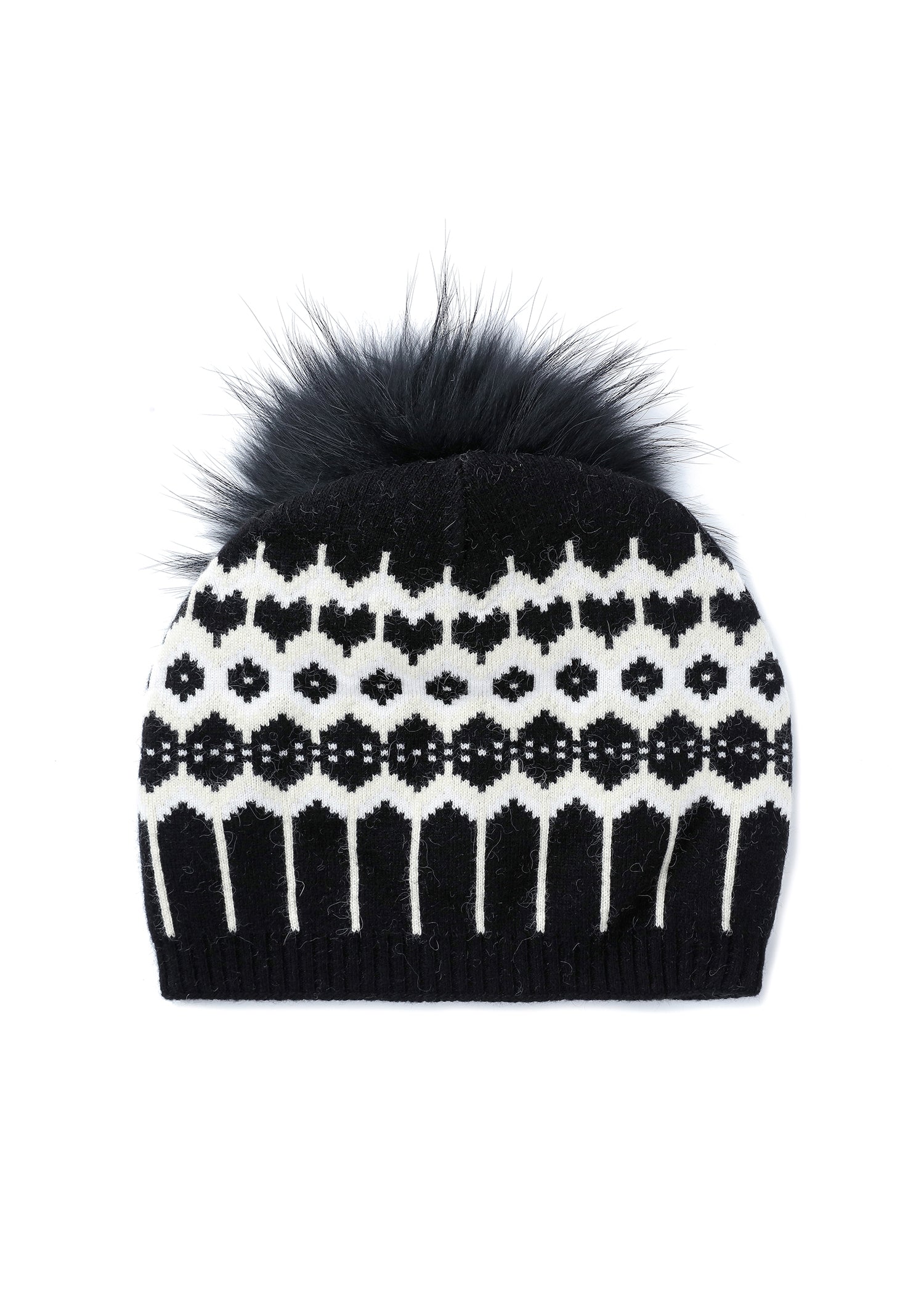 Fair Isle Beanie Black