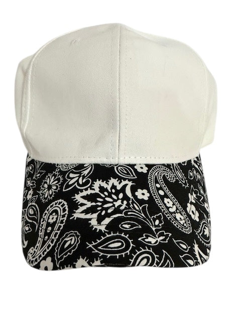 White Bandana Boardwalk Baseball Cap