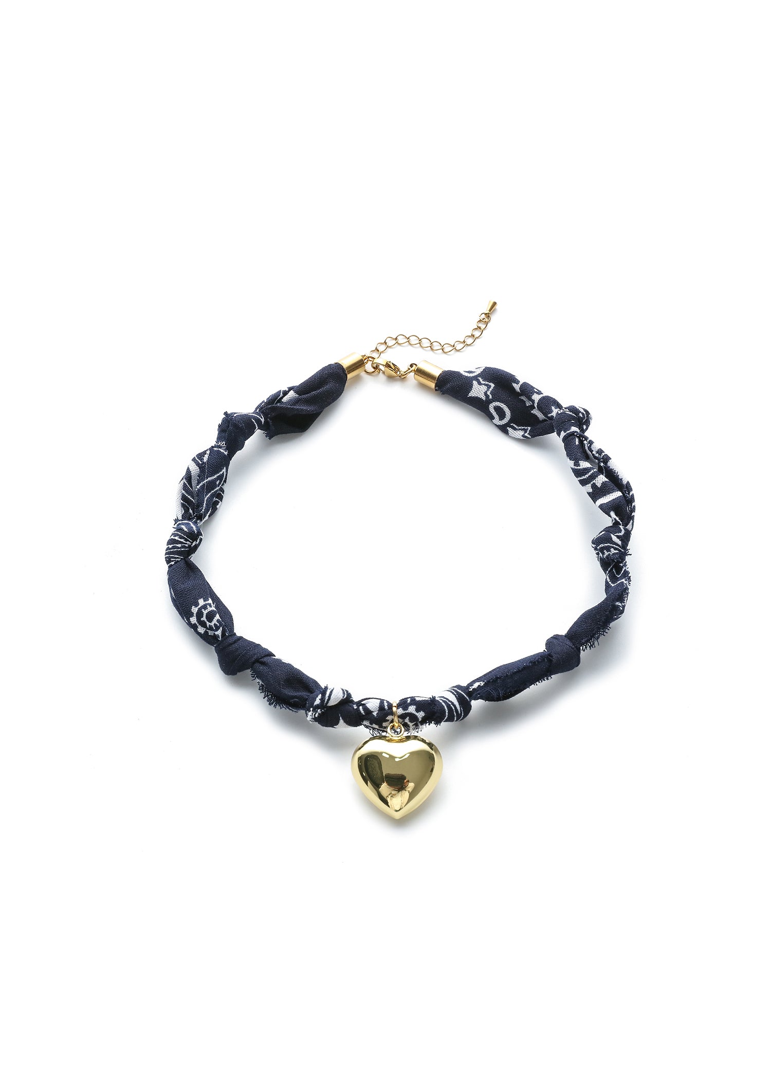 Hayley Heart Necklace Navy