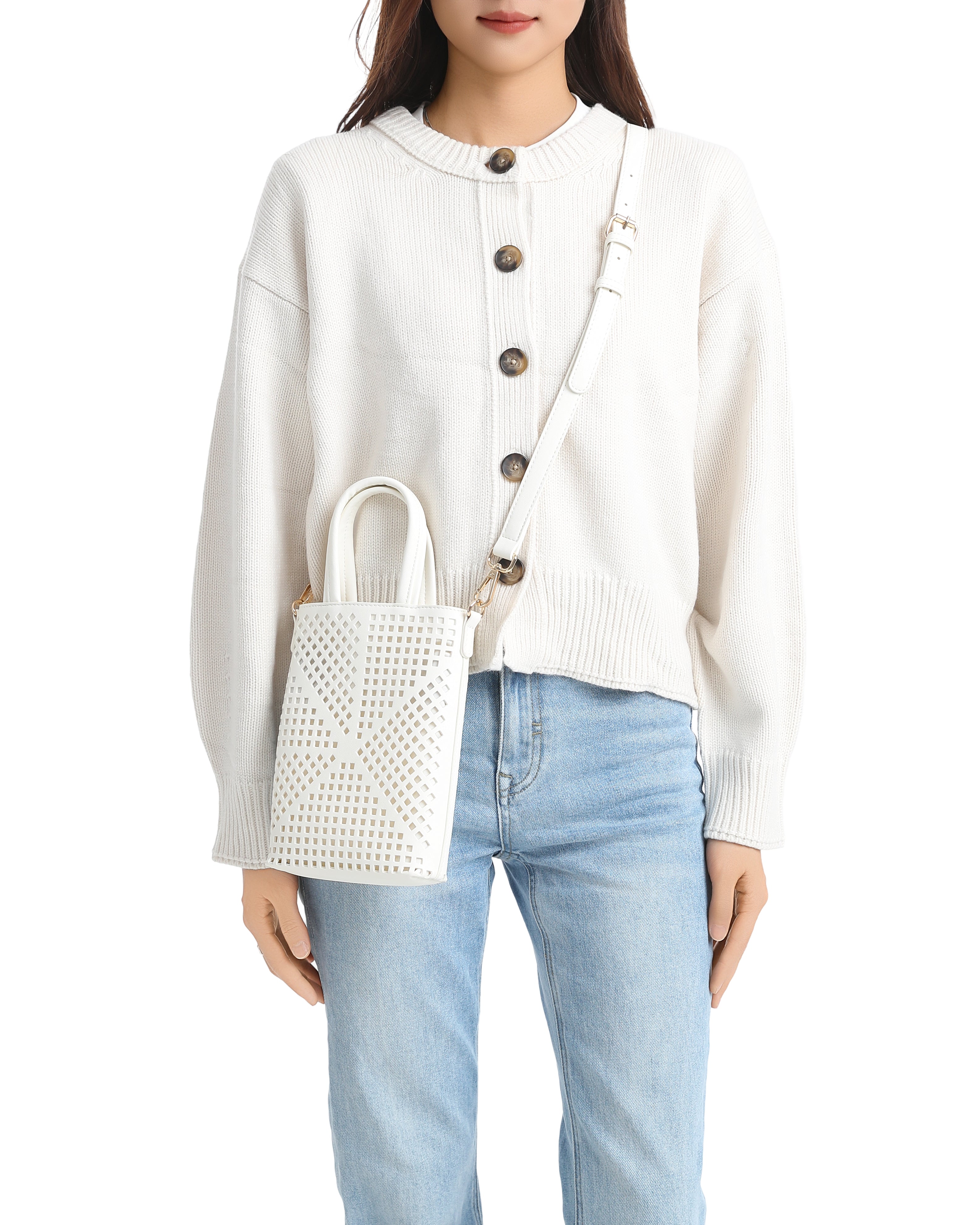 Mila Ivory Phone Crossbody Bag - FINAL SALE