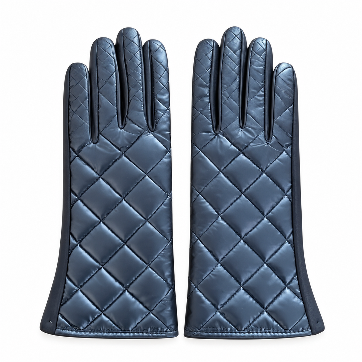 City Navy Quilted Puffer Glove
