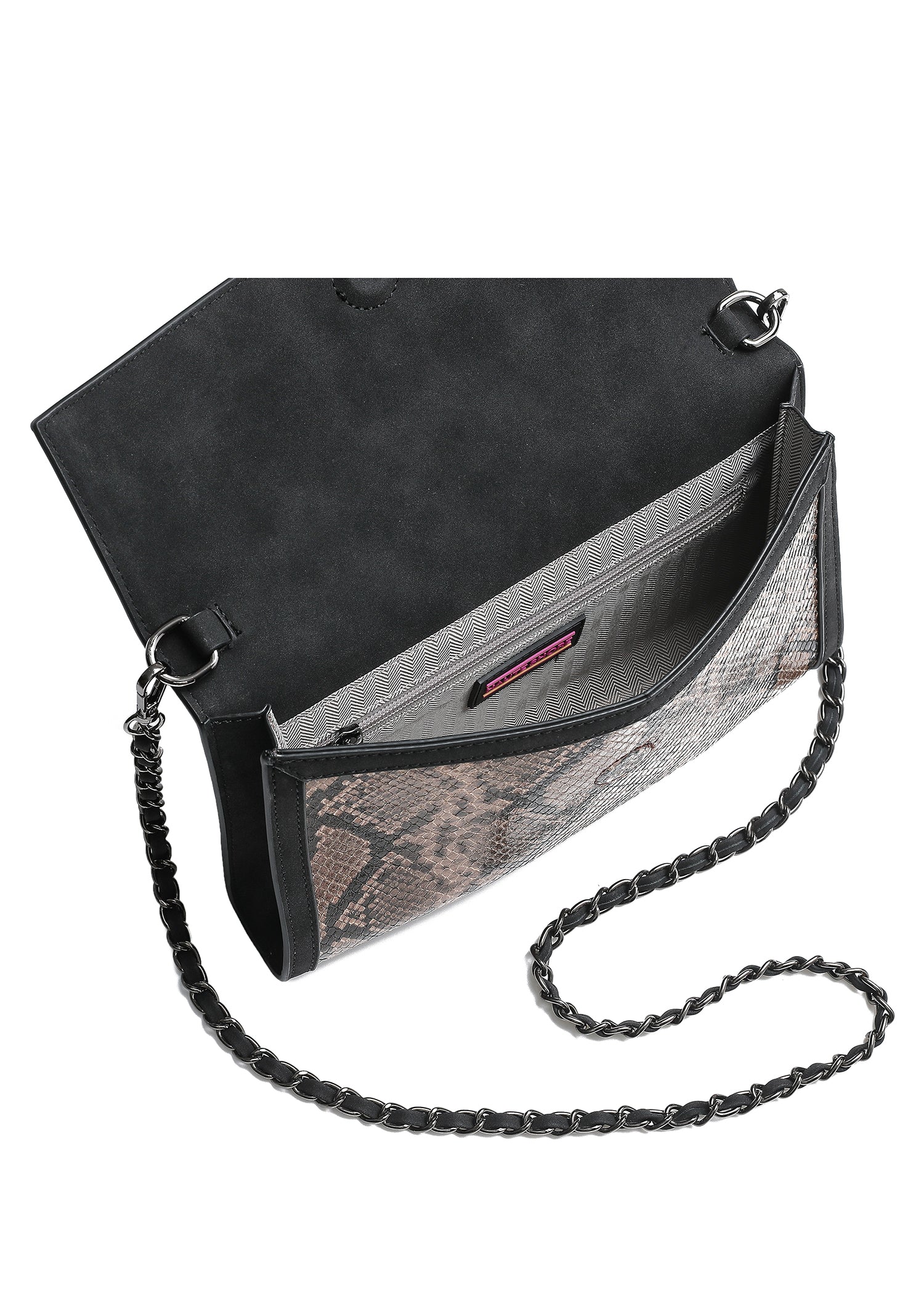 Beth Coffee Snake Clutch - FINAL SALE