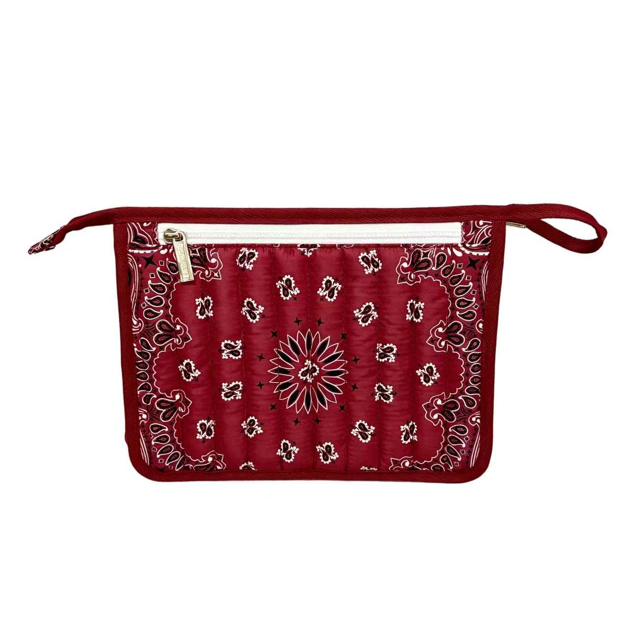 Beau Crimson/White Bandana Pouch