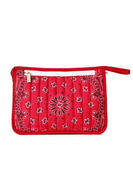 Beau Red/White Bandana Pouch