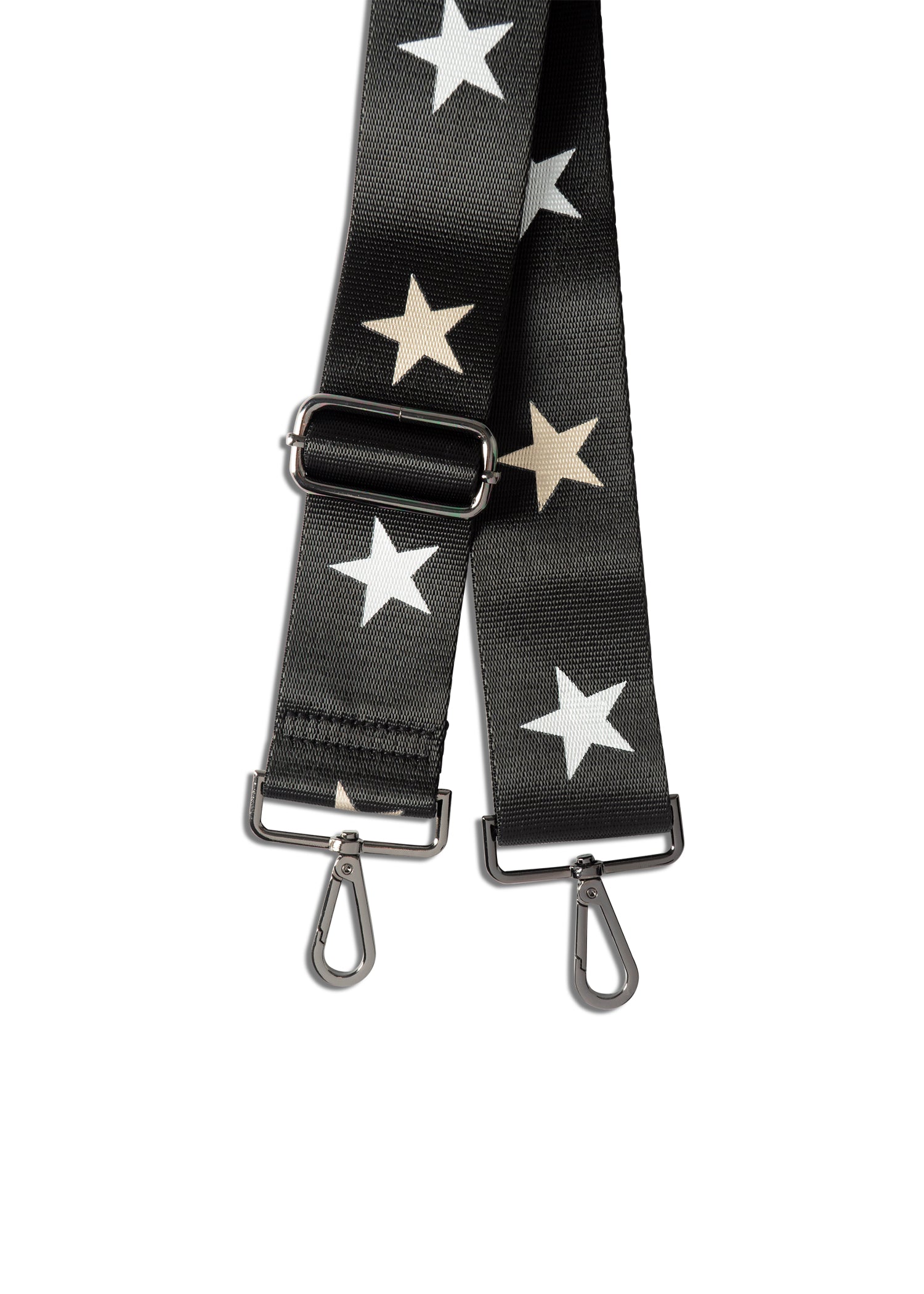 black/rose gold/silver star handbag strap