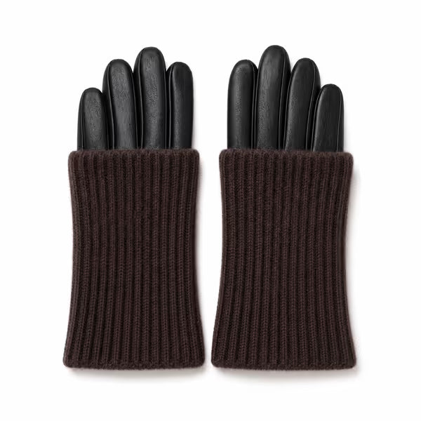 Brooklyn Leather/Brown Knit Glove