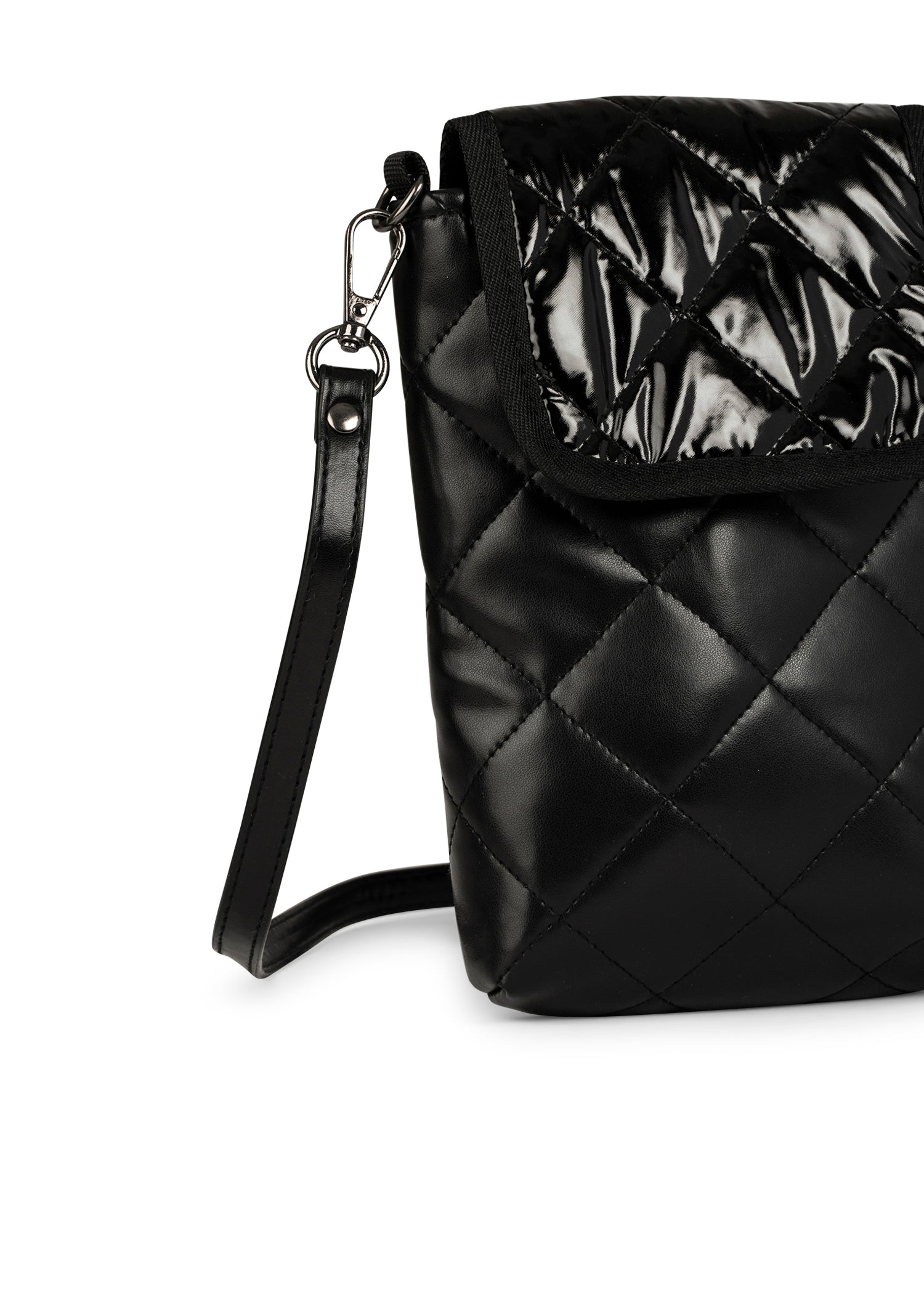 Riley Noir Phone Flap Crossbody