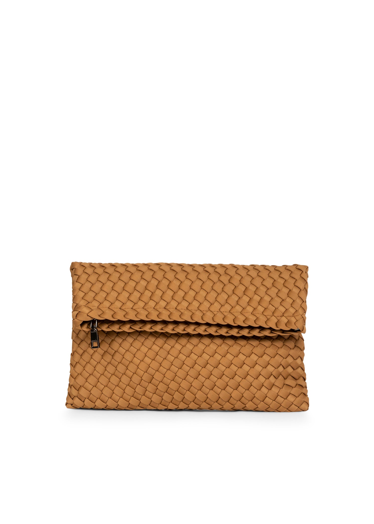 Val Camel Convertible Woven Crossbody