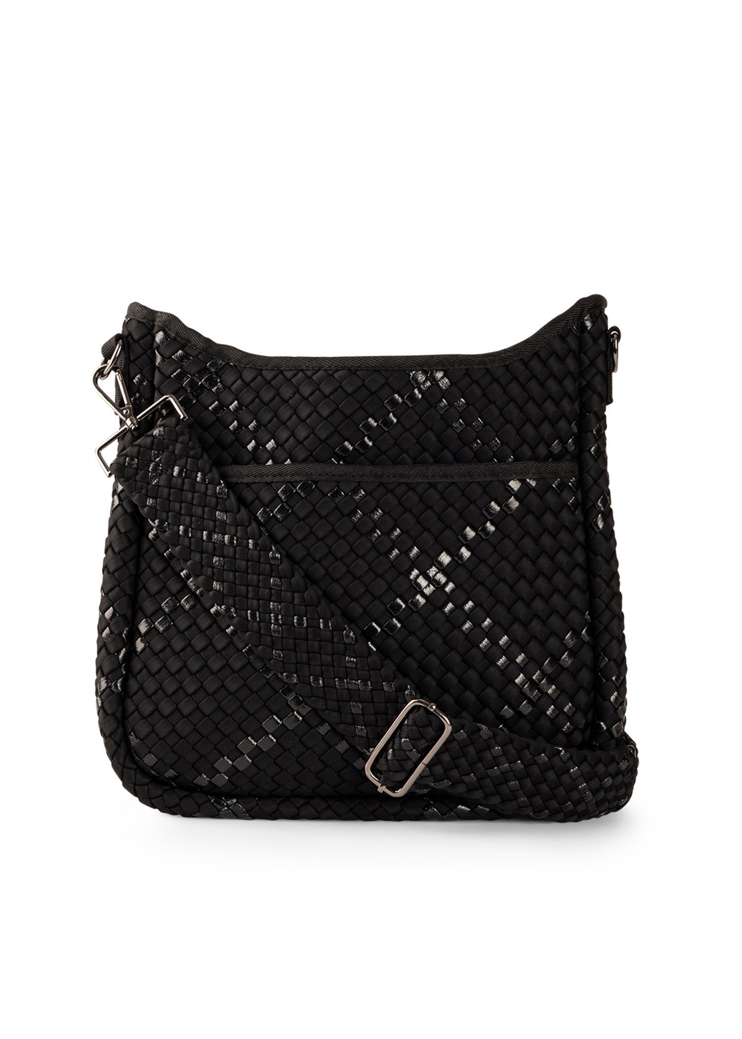 Blake Noir Woven Crossbody Bag