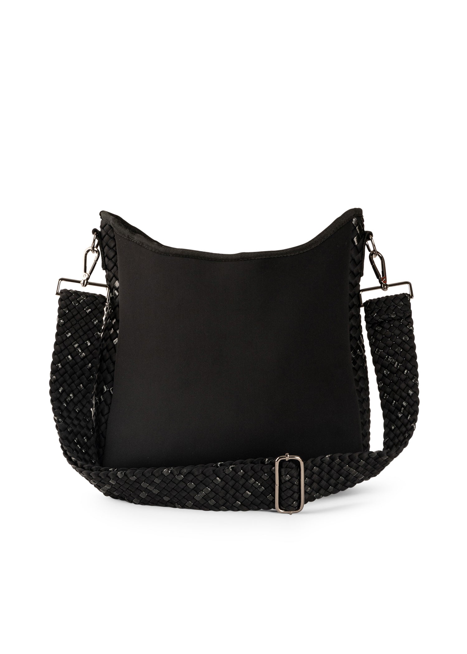 Blake Noir Woven Crossbody Bag