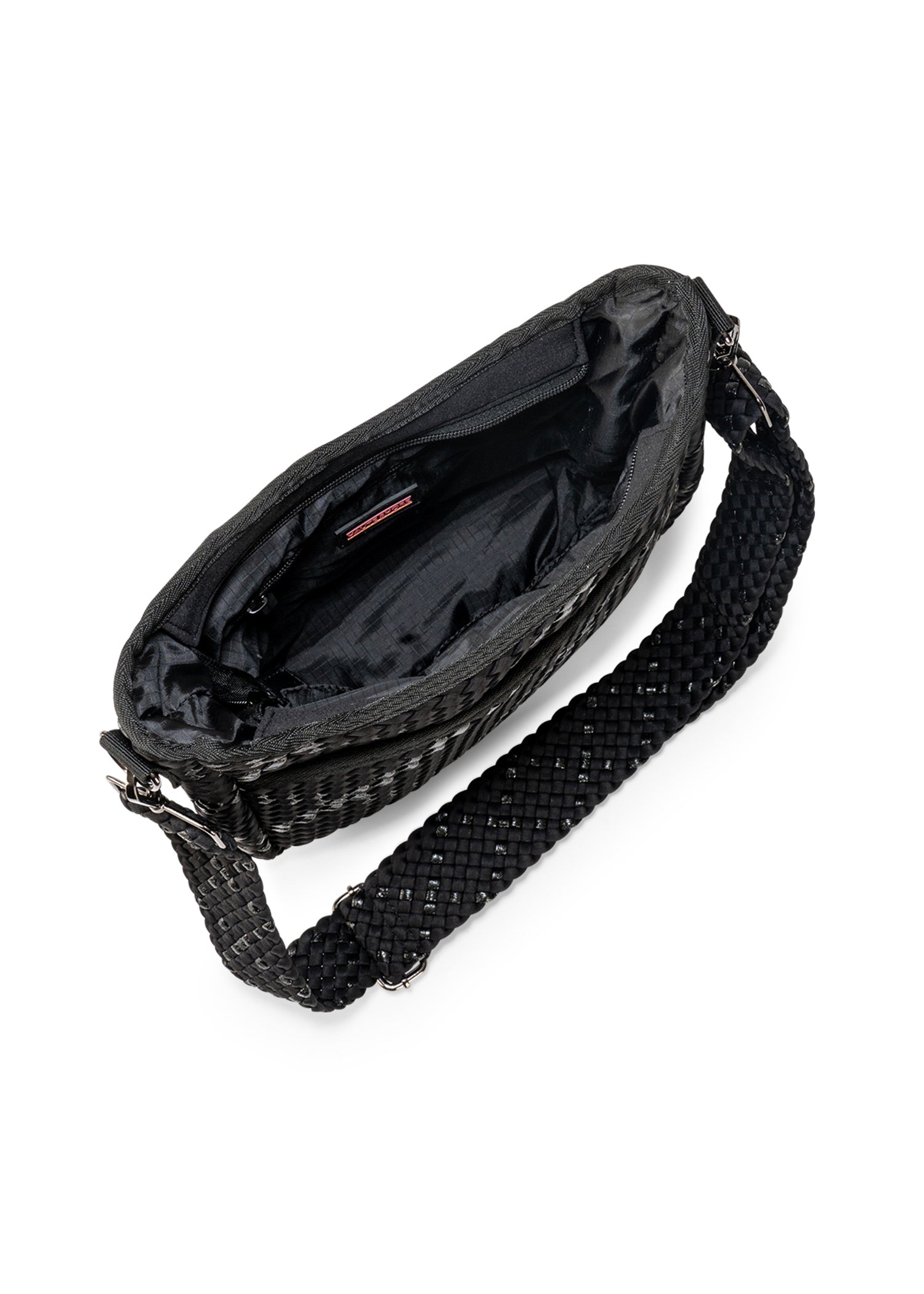 Blake Noir Woven Crossbody Bag