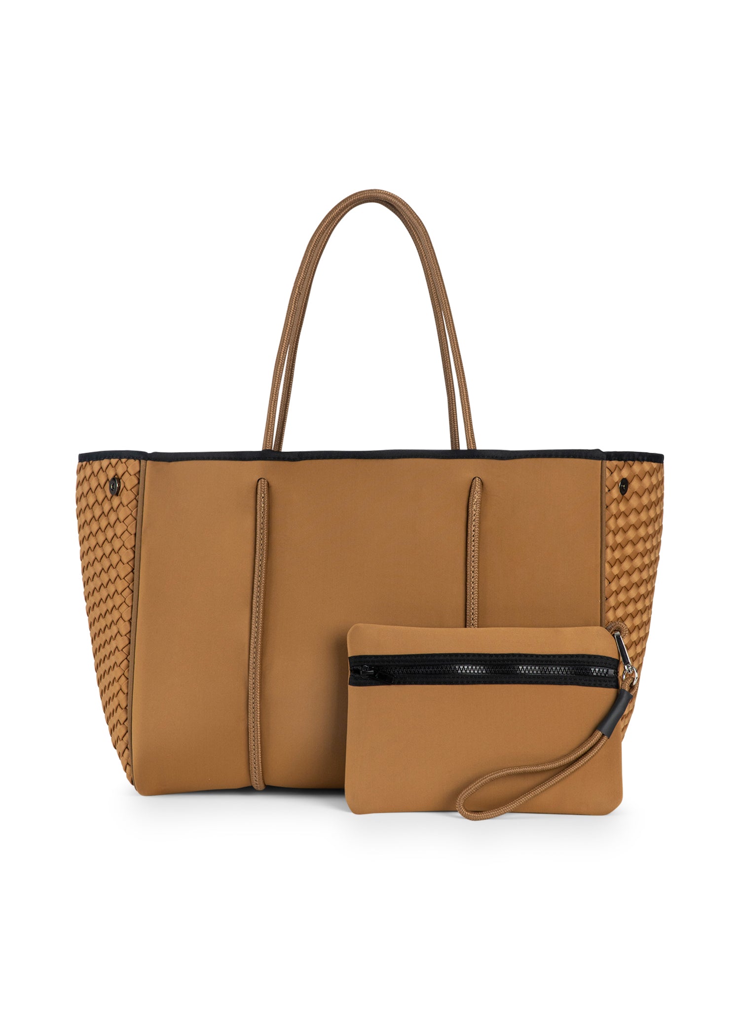 Greyson Camel Woven Neoprene Tote