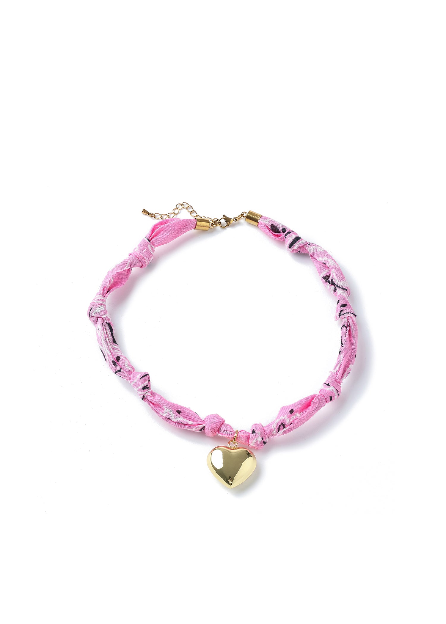 Hayley Heart Necklace Pink