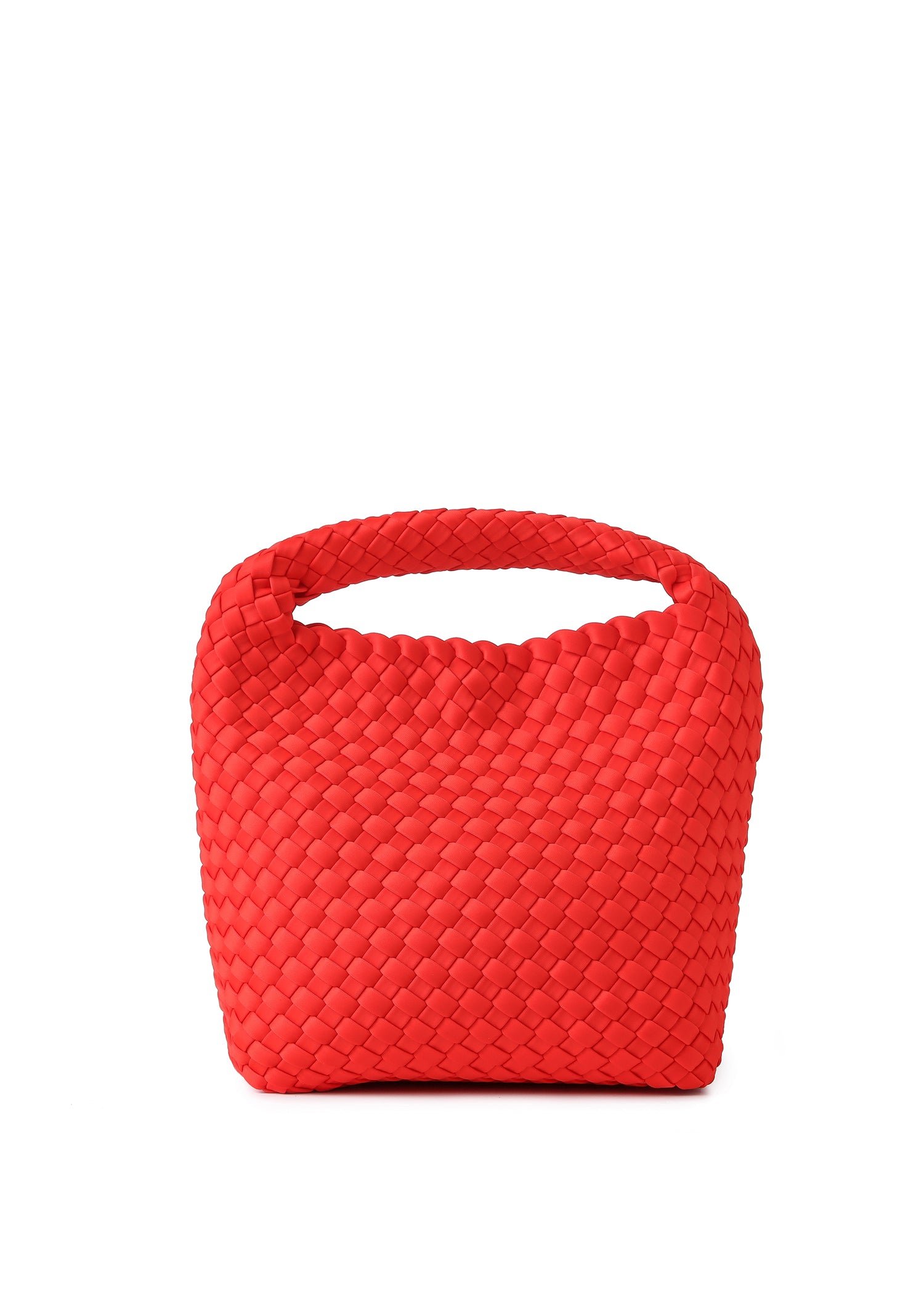 Shelly Poppy Woven Bucket Bag