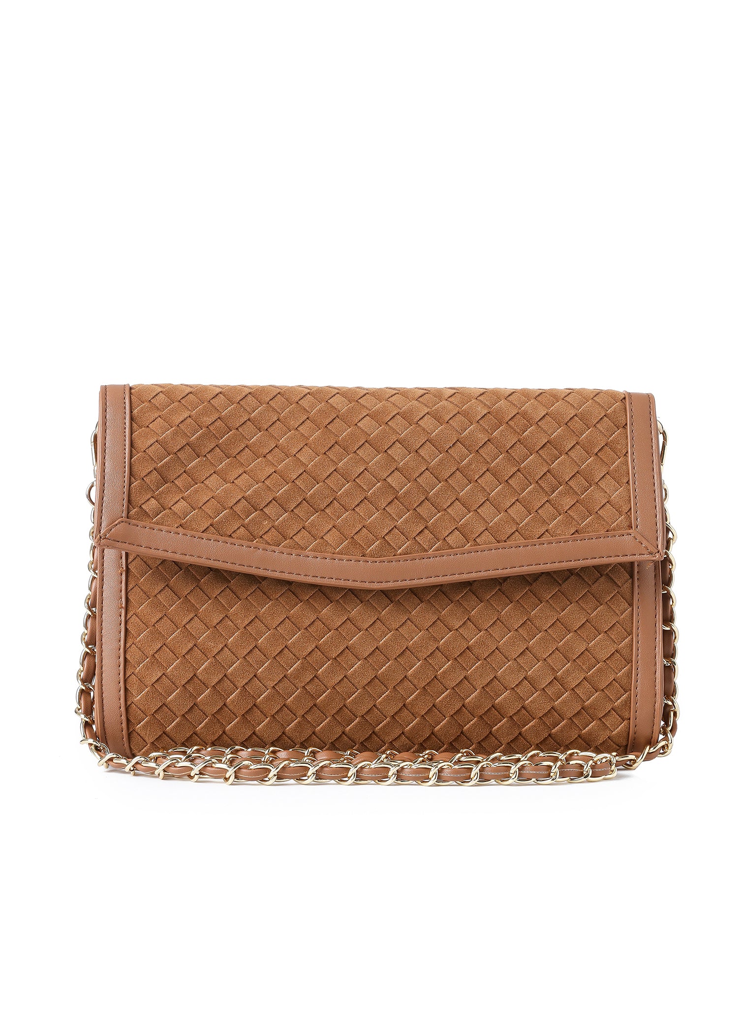 Beth Saddle Woven Clutch