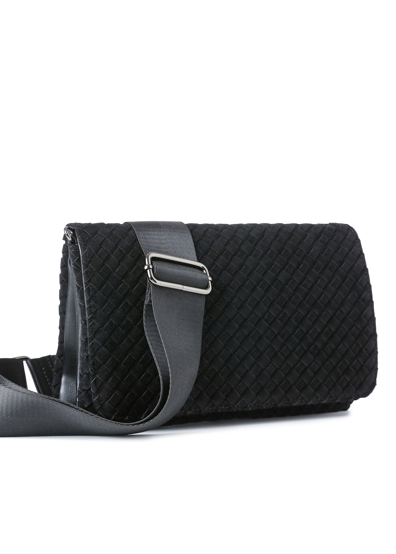 Lexi Woven Black Crossbody
